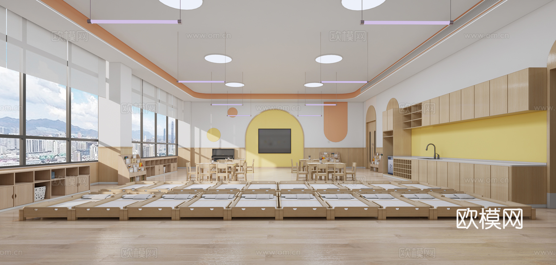 幼儿园教室su模型
