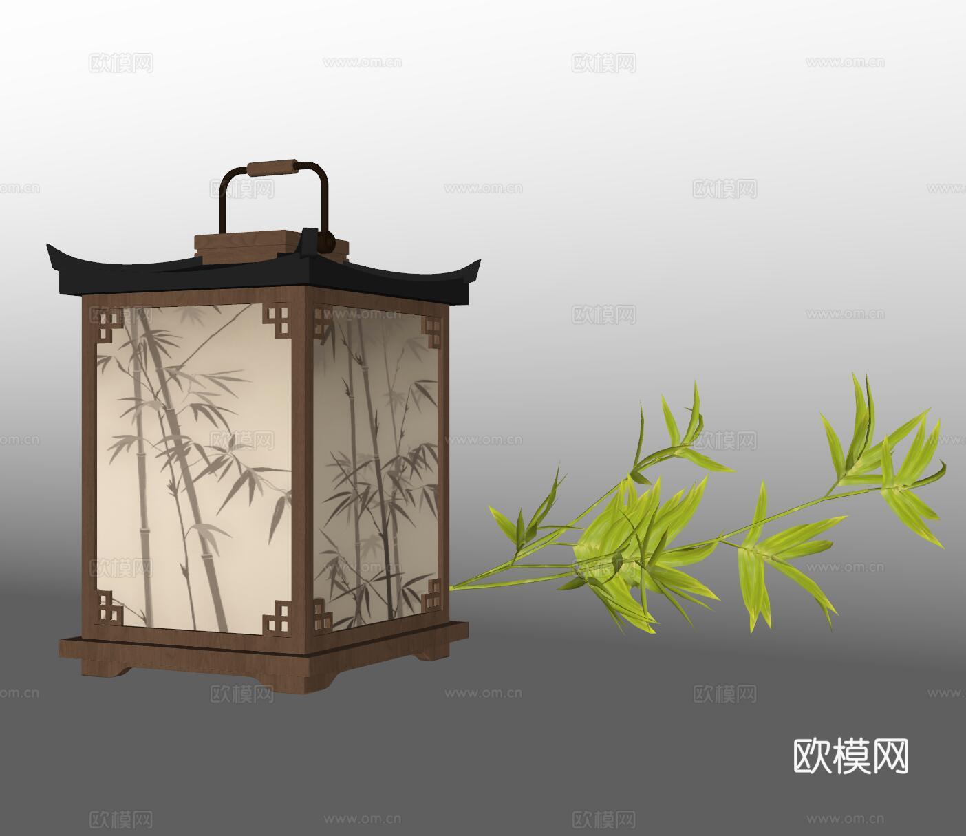 宋式台灯 台灯 灯具 装饰灯 艺术台灯su模型