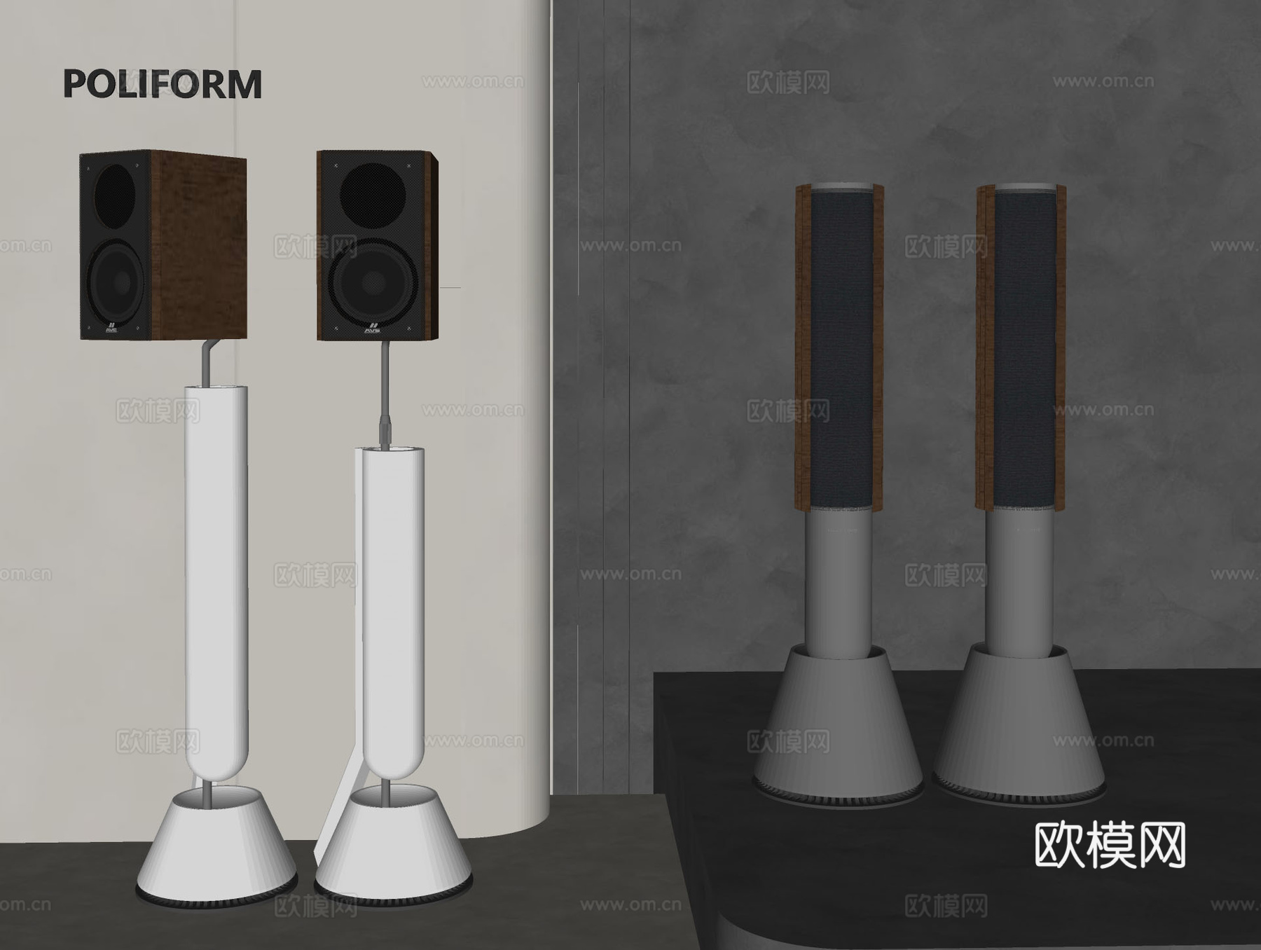 高端音响 家居声学 极简设计 音响设备 品牌音响su模型