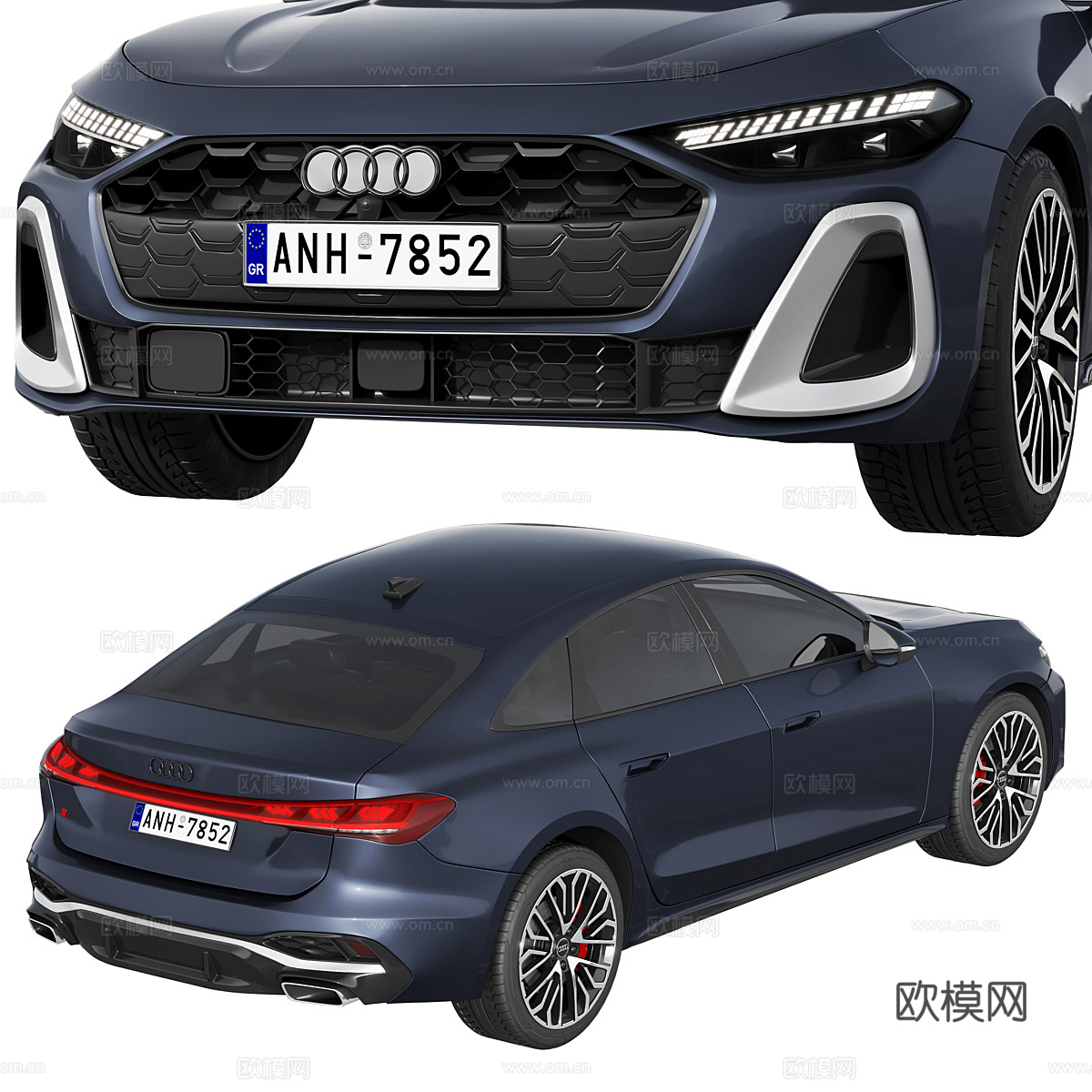 2025款奥迪A5奥迪汽车轿车3d模型下载（渲染图2）