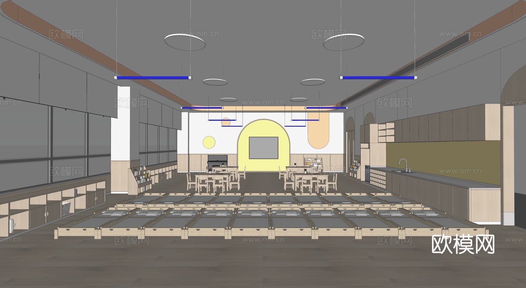 幼儿园教室su模型