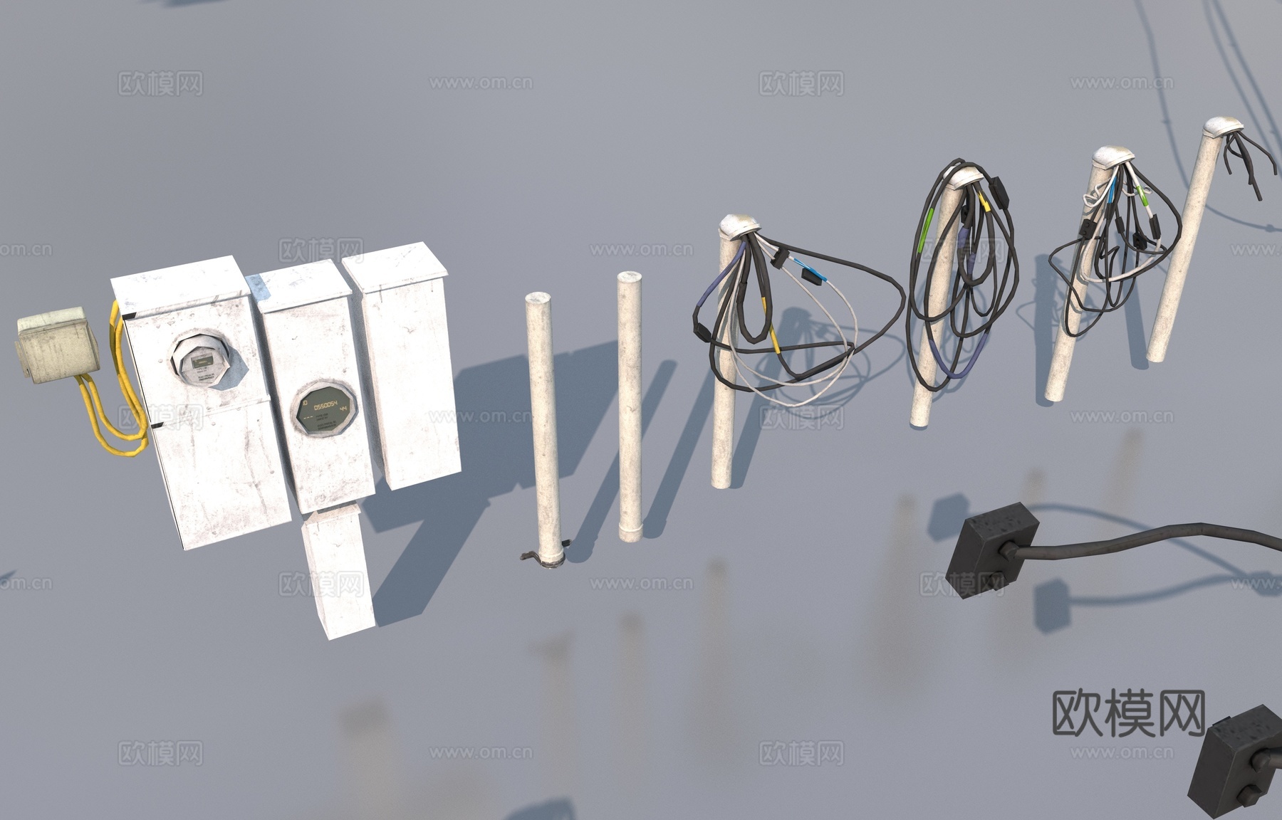 电缆电气部件3d模型下载（渲染图7）