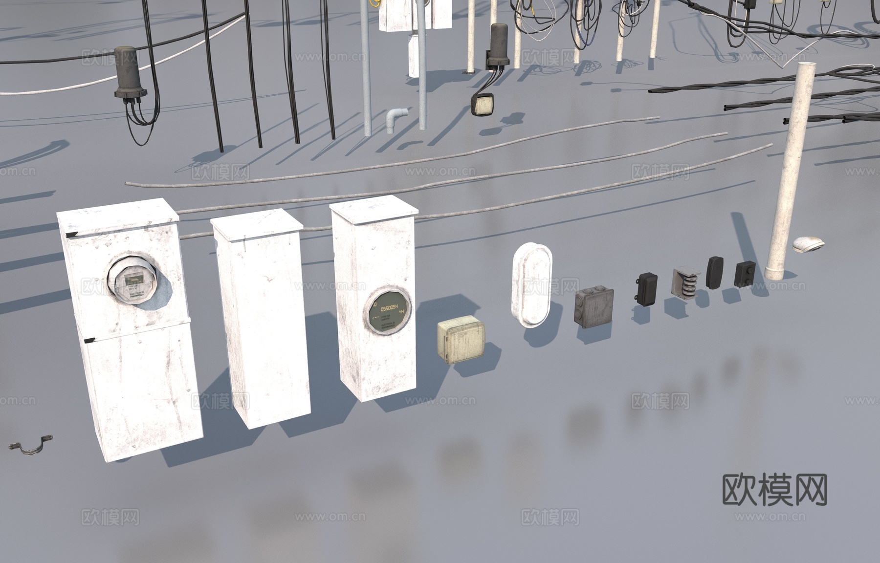 电缆电气部件3d模型下载（渲染图6）