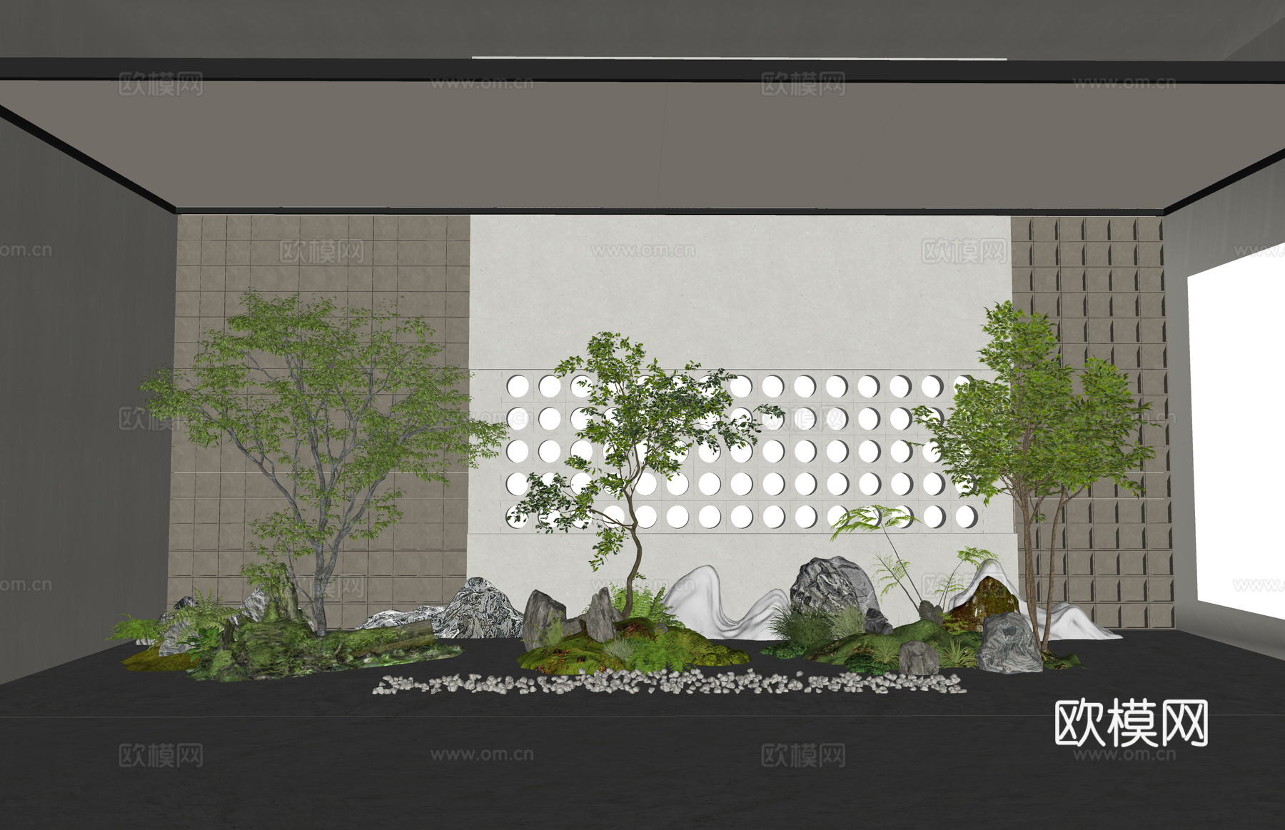 微景观 小品 景观 组团 花镜 绿化 造景su模型