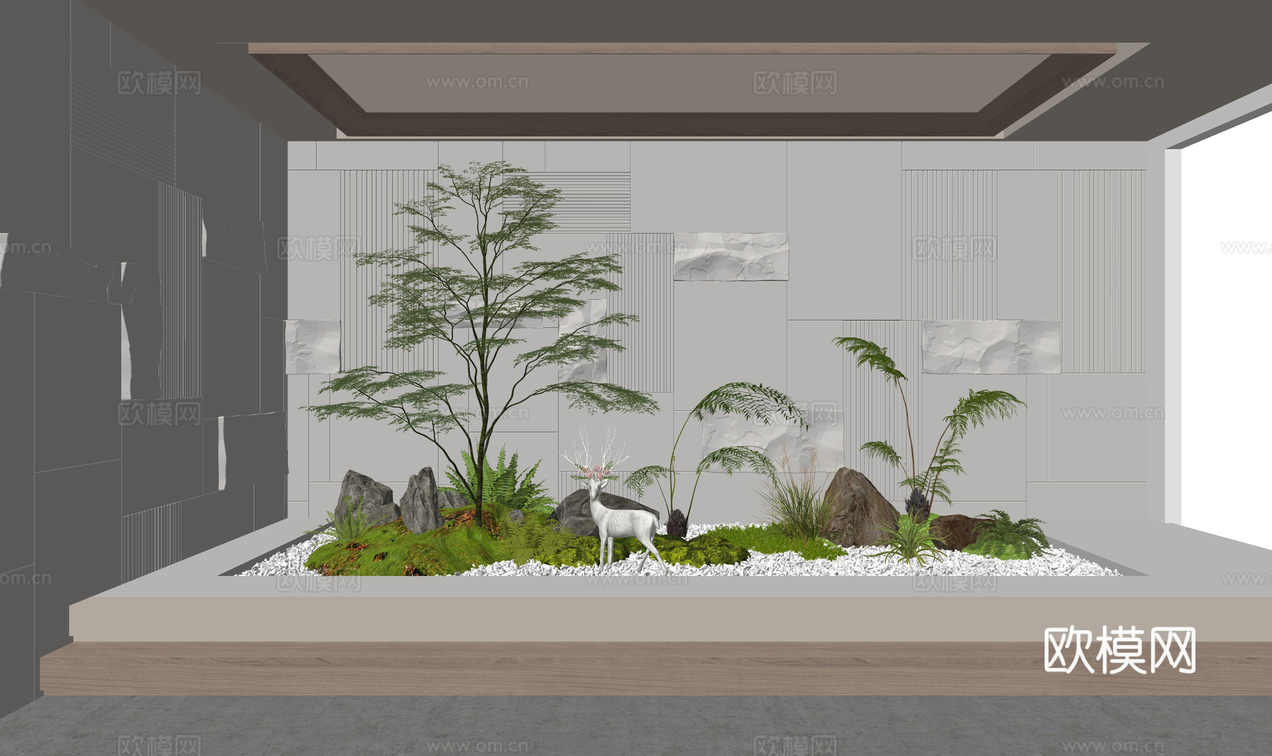 微景观 造景 小品 绿化 花镜 组团su模型