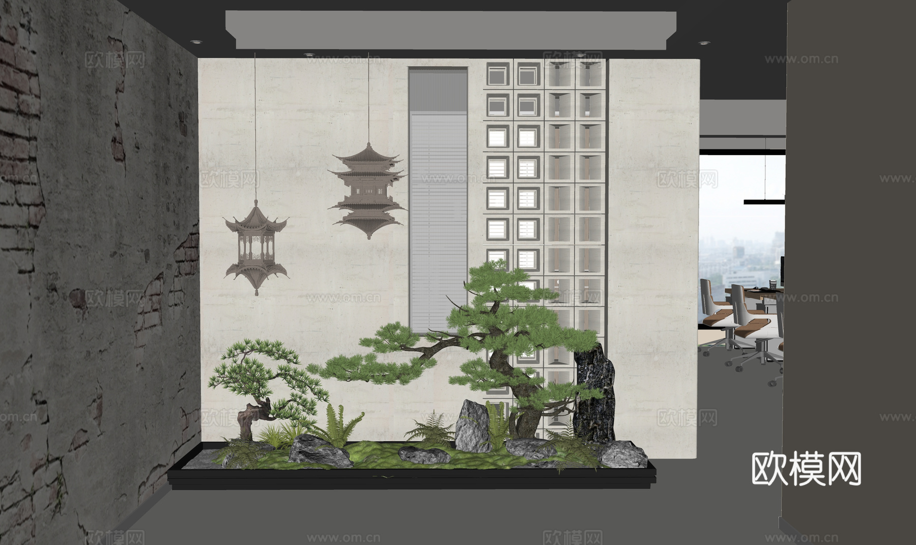 微景观 小品 景观 组团 花镜 绿化 造景su模型