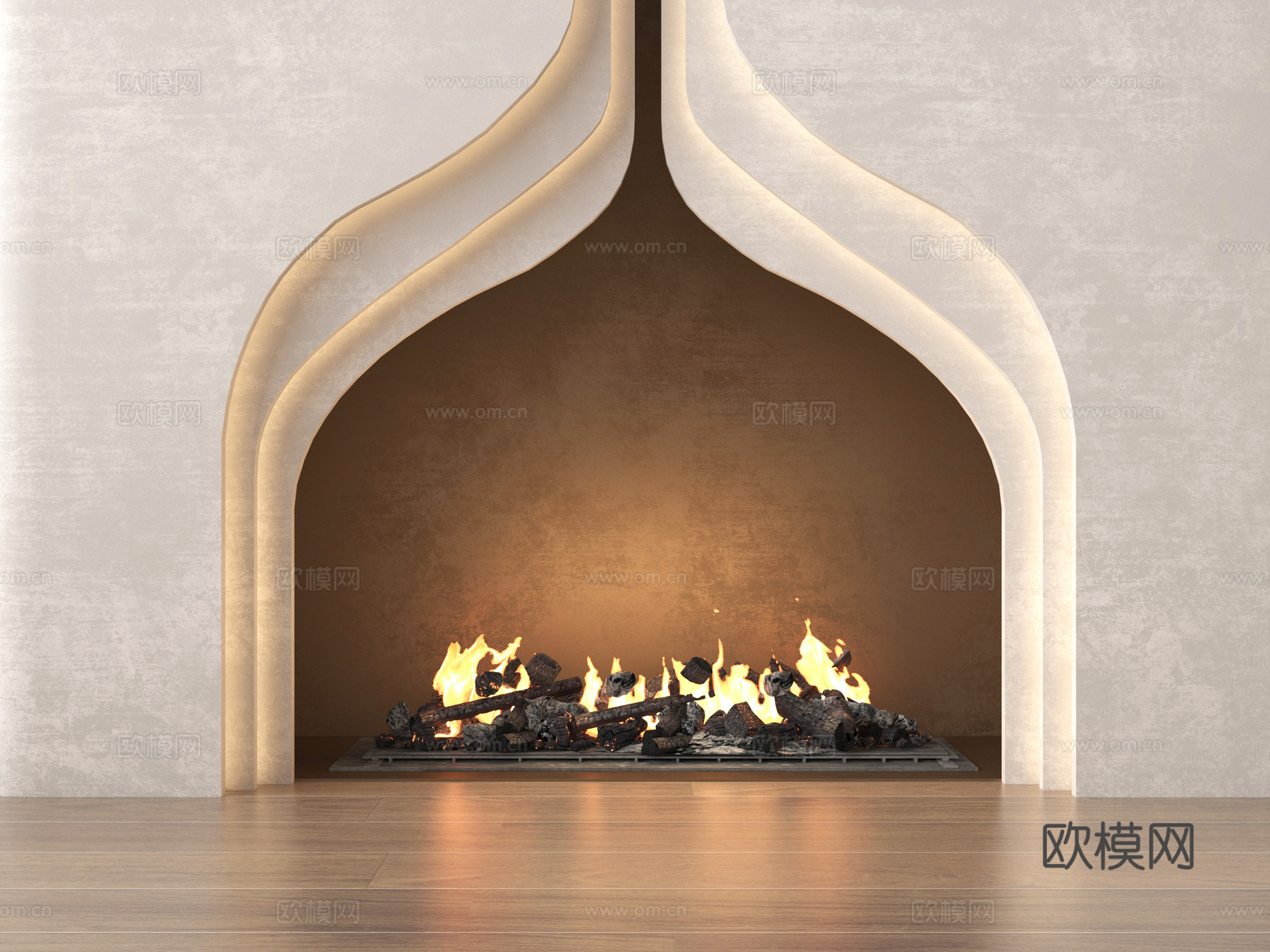 法式壁炉 装饰壁炉su模型