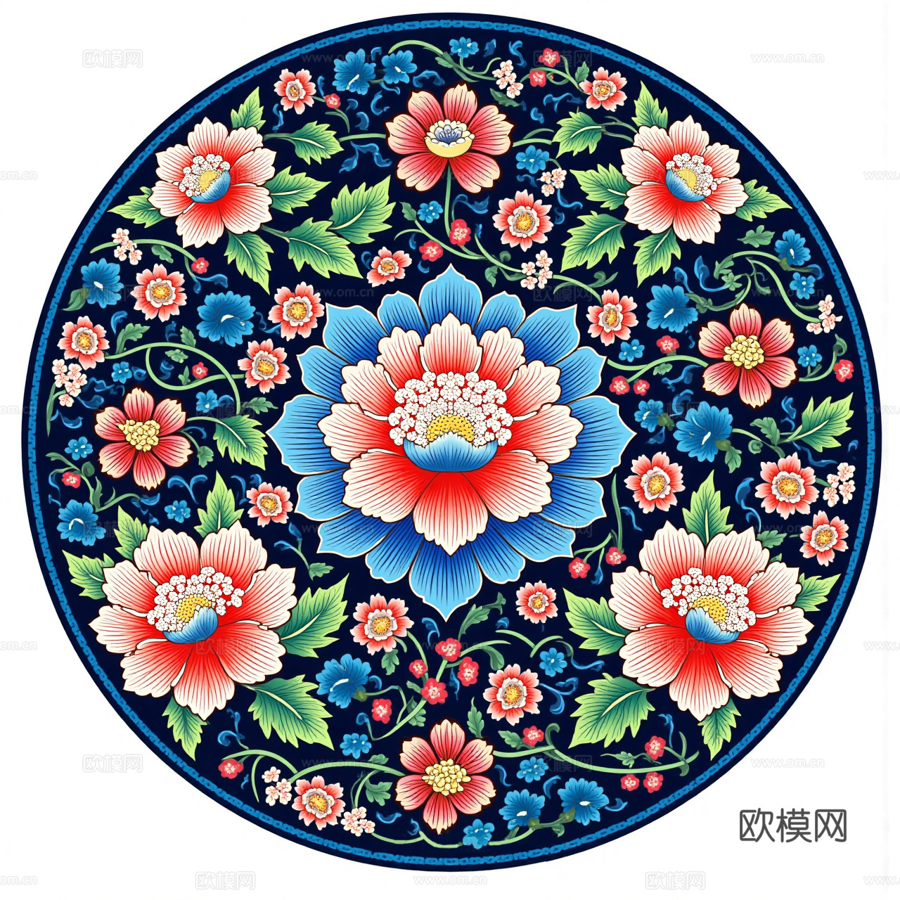 中式 纹样 团花