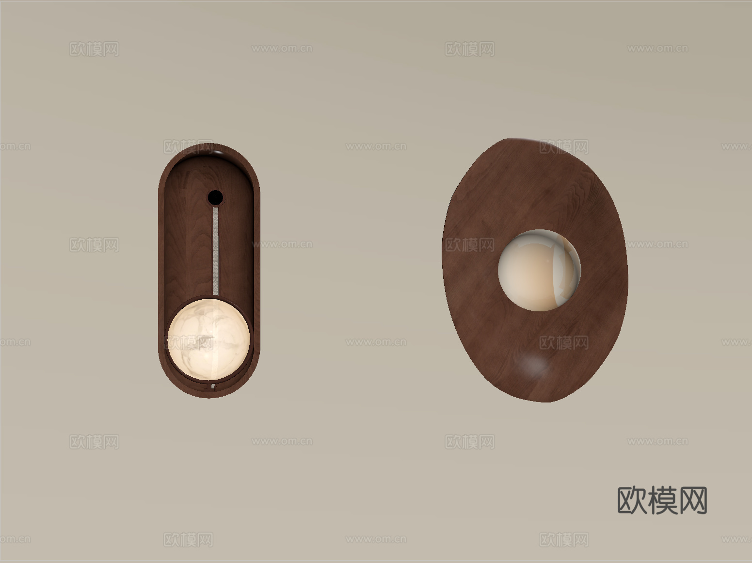 法式中古壁灯 球形壁灯su模型