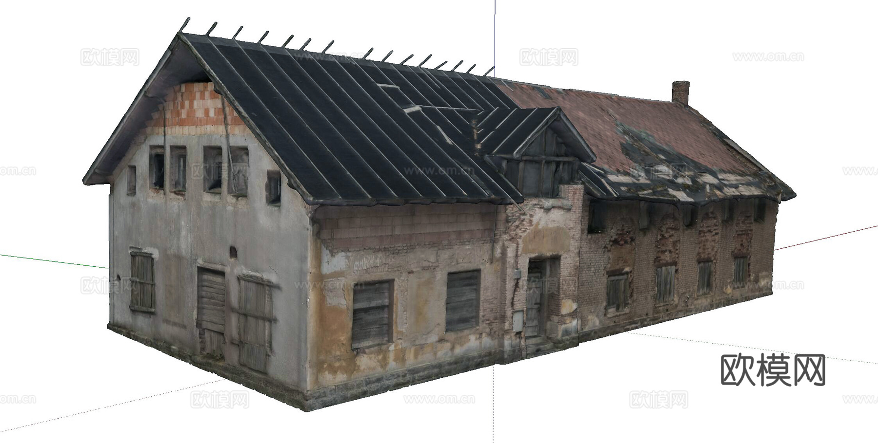 旧民房su模型