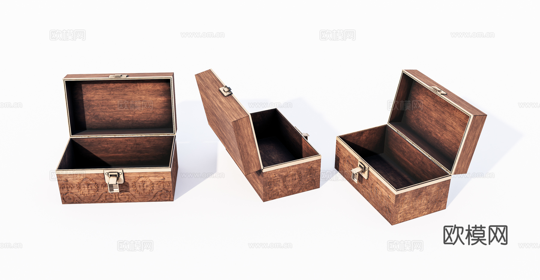 现代旧木箱su模型