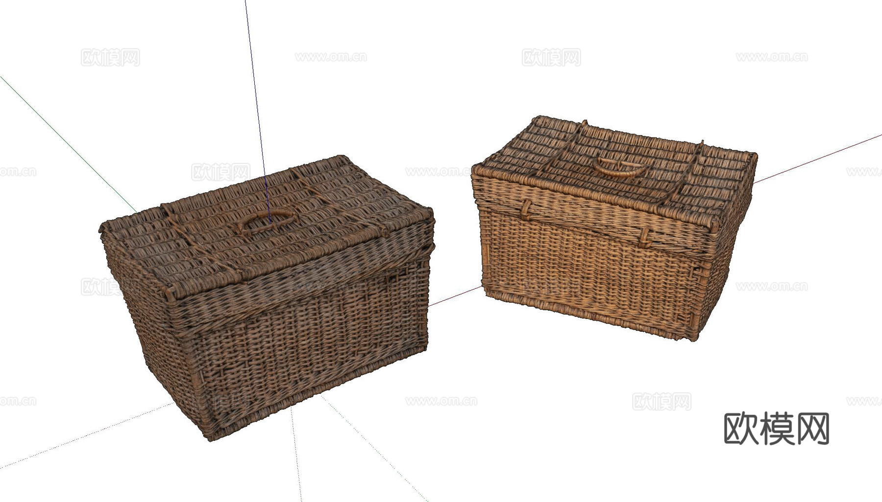 柳条箱su模型