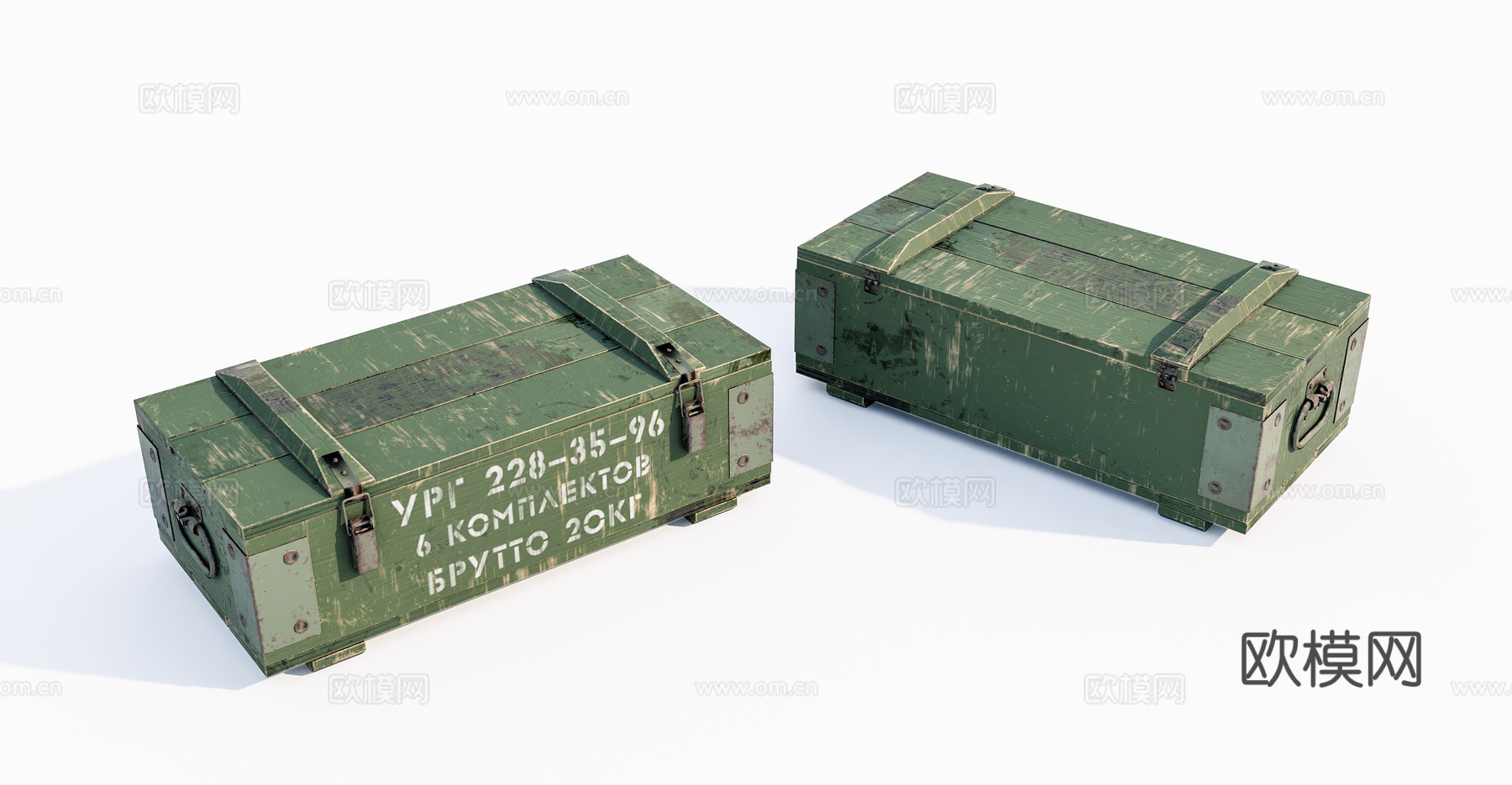 现代木箱su模型