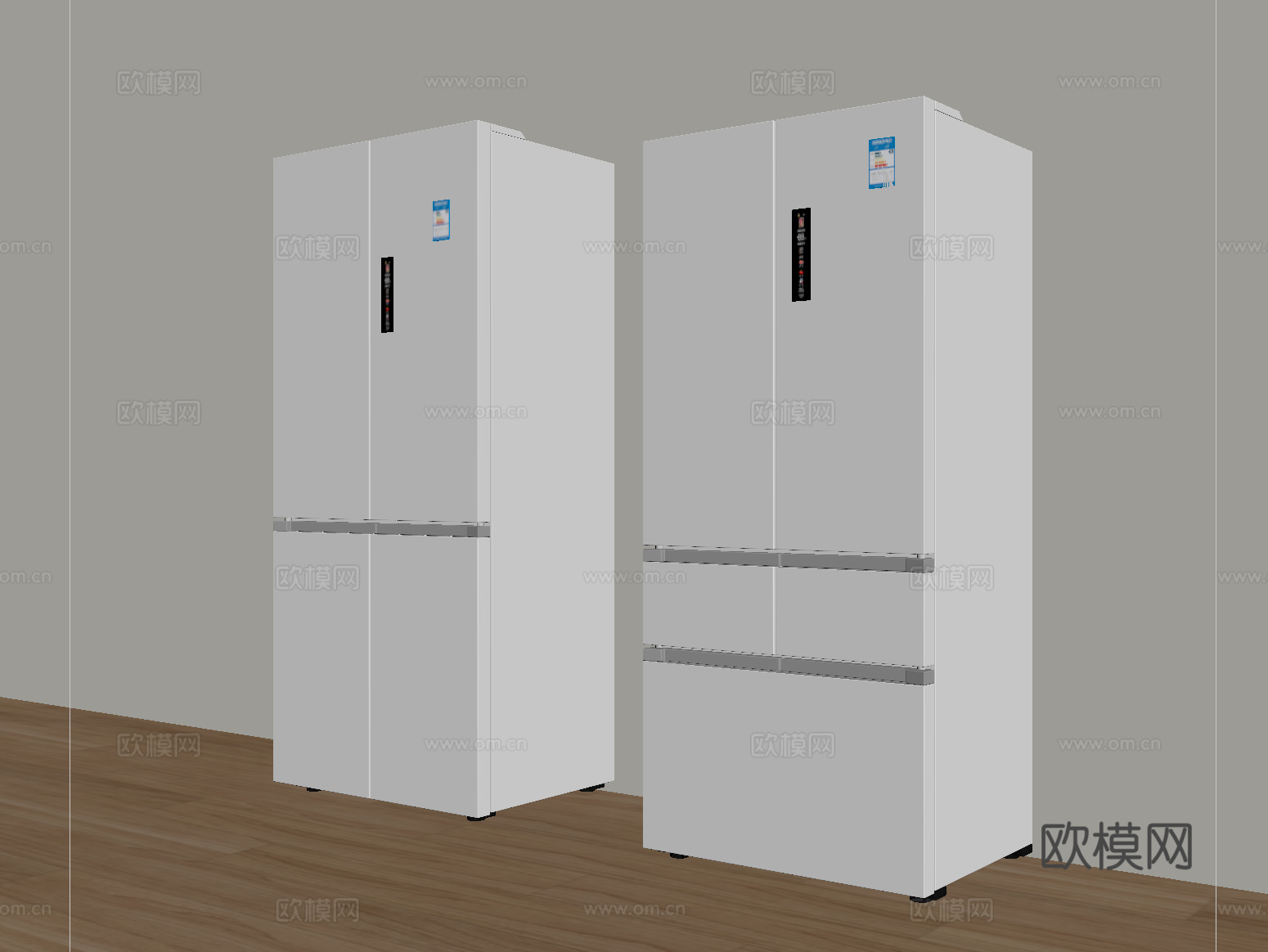 现代冰箱 四门冰箱su模型
