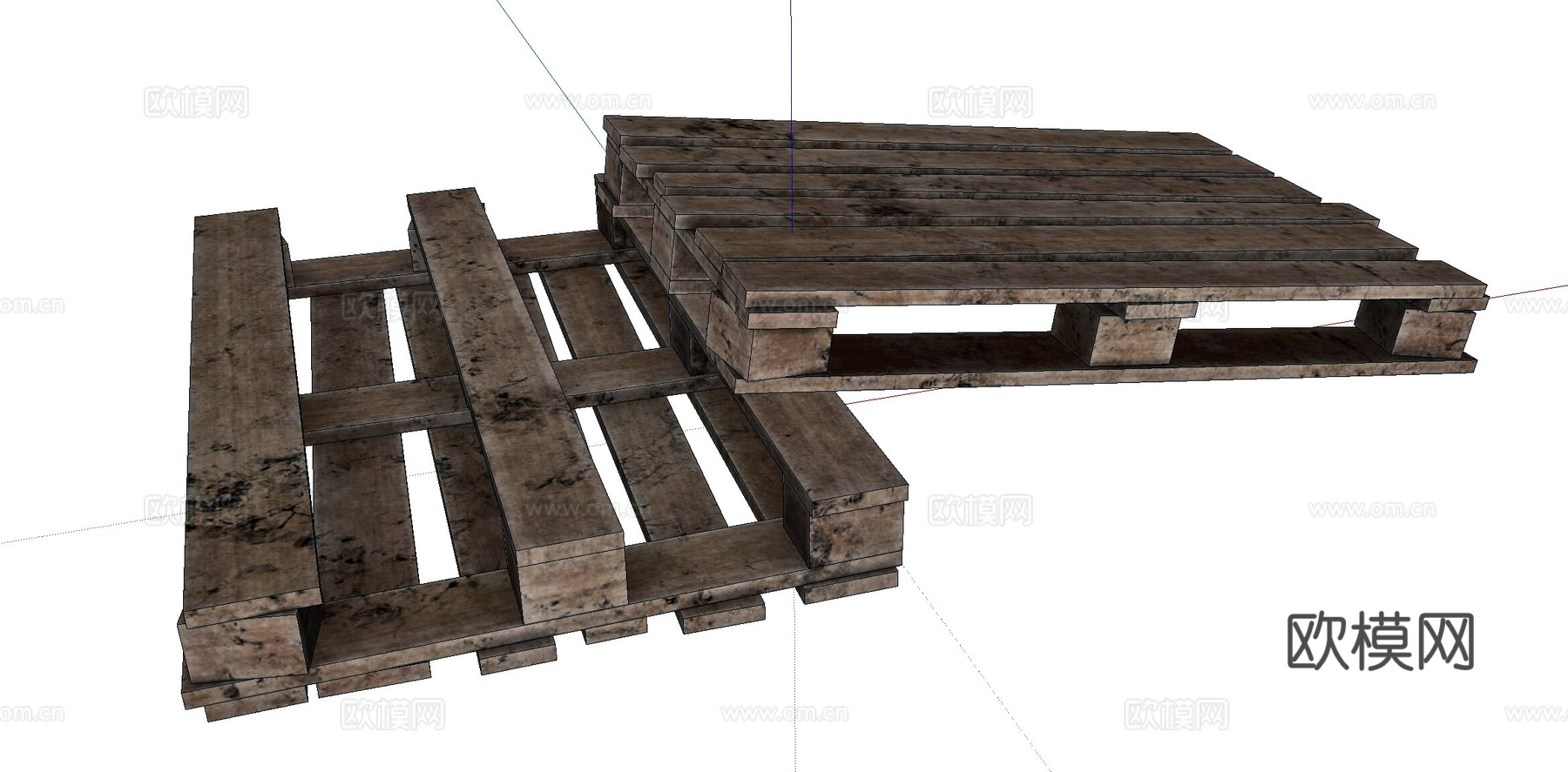 旧木板su模型