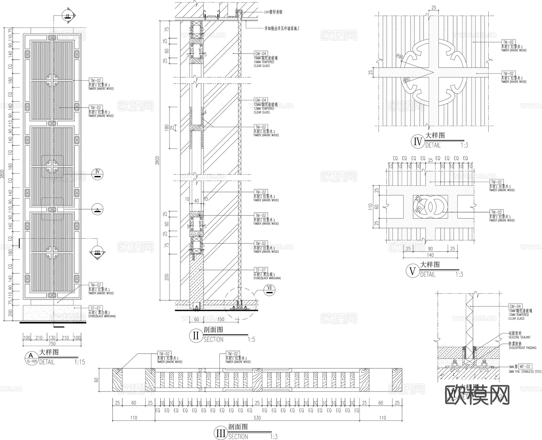 最全酒店空间CAD节点图cad施工图