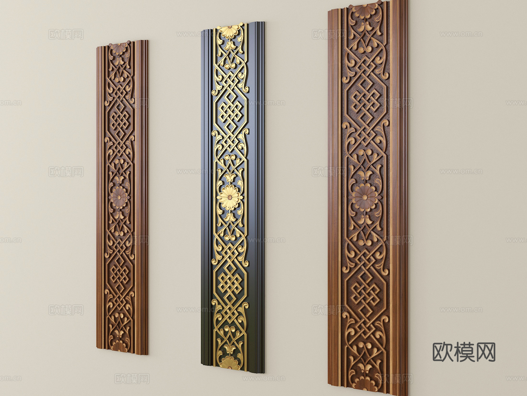 中式雕花su模型