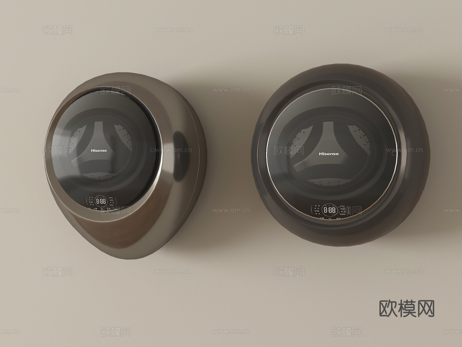 现代洗衣机 壁挂洗衣机su模型