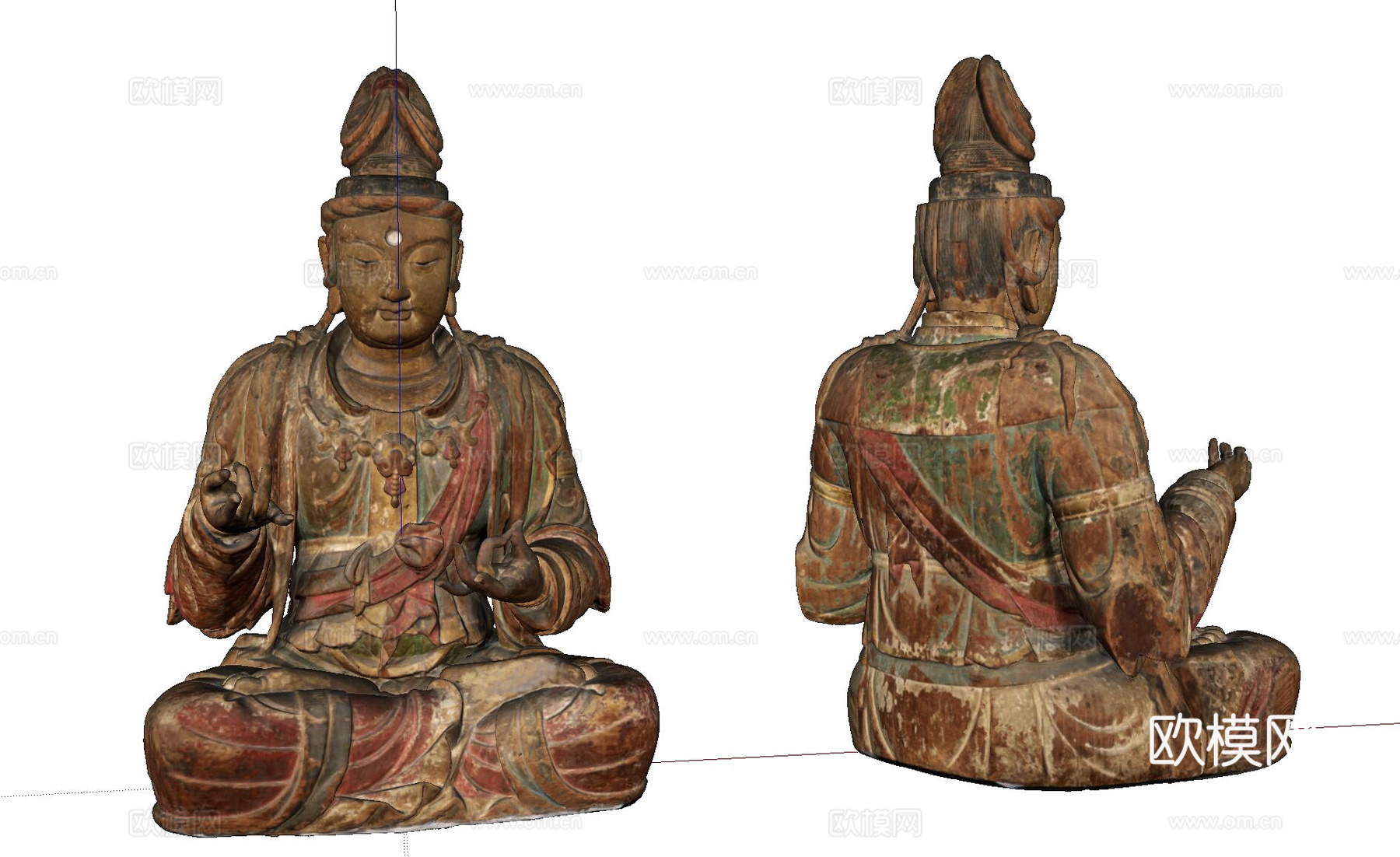 雕像 佛像su模型