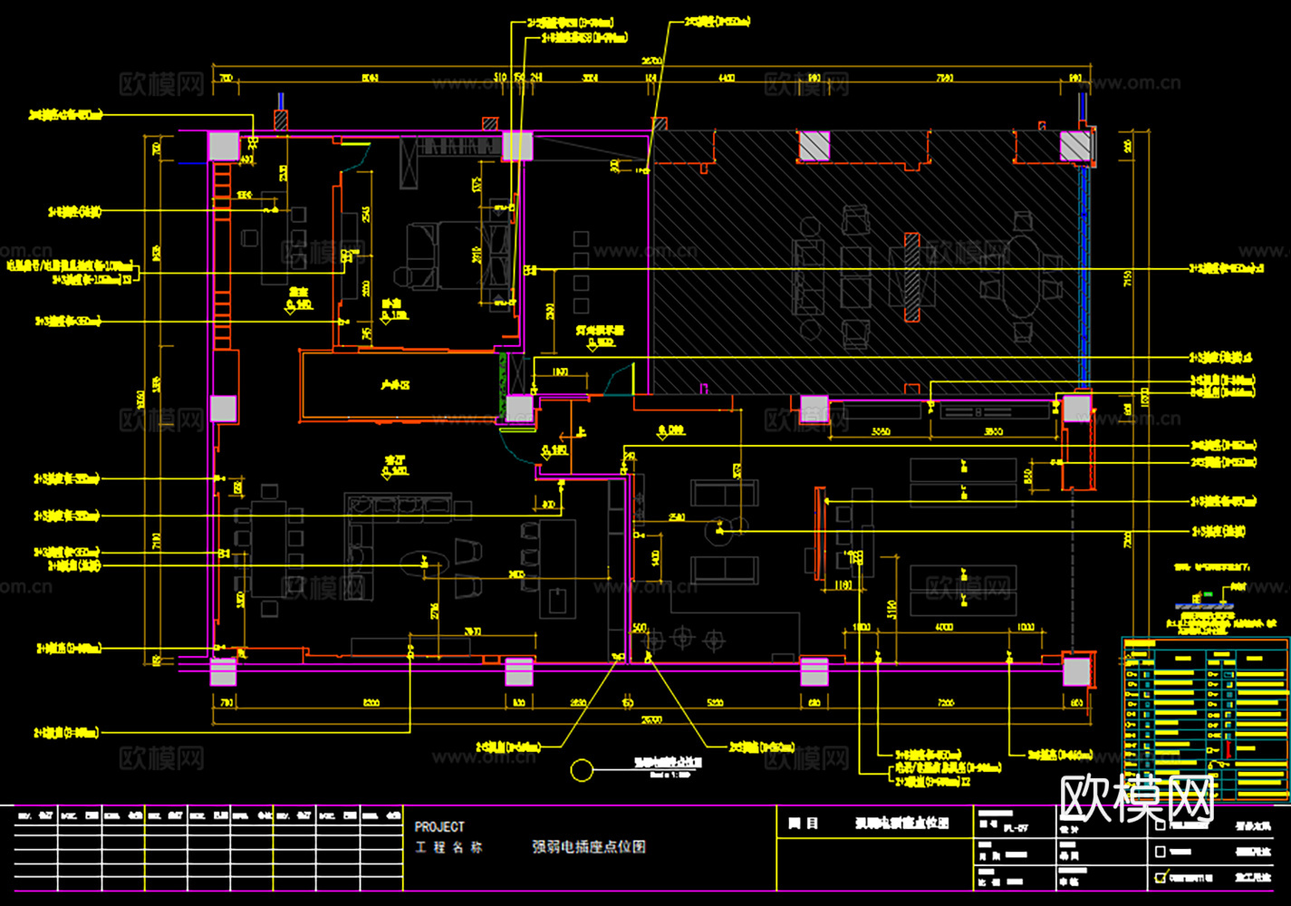 现代科技展厅施工图+效果图cad施工图