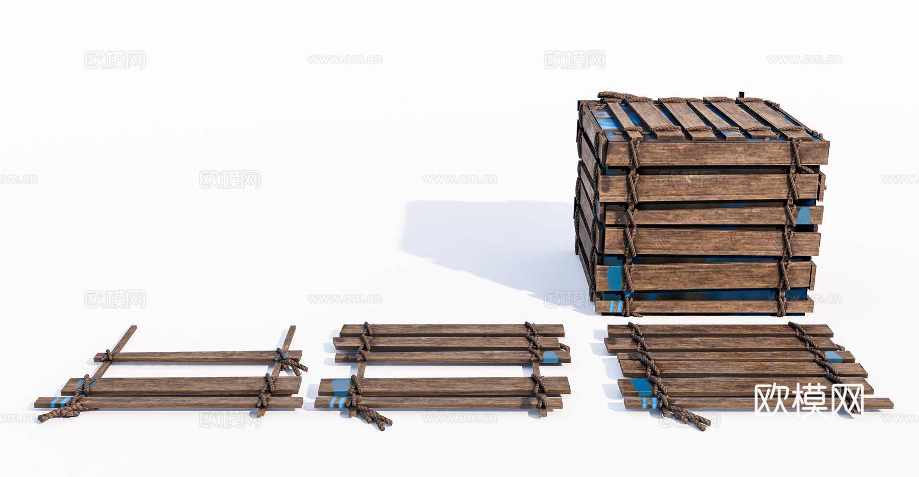 木板 木箱su模型