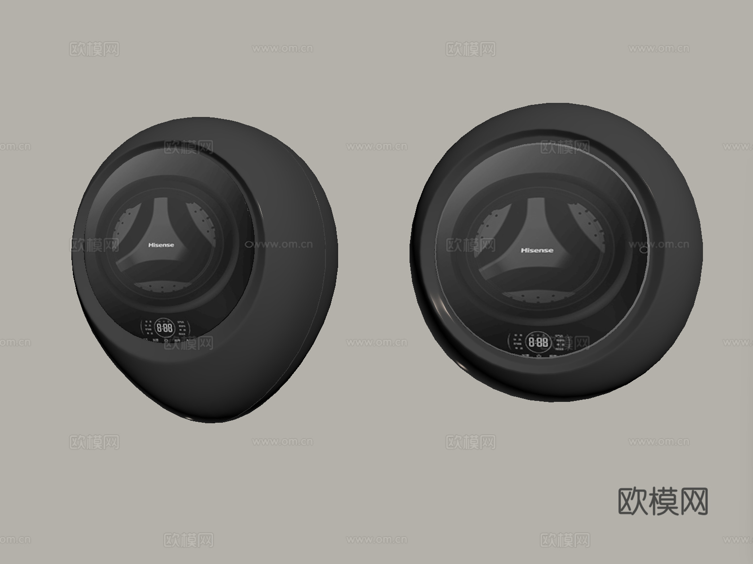 现代洗衣机 壁挂洗衣机su模型