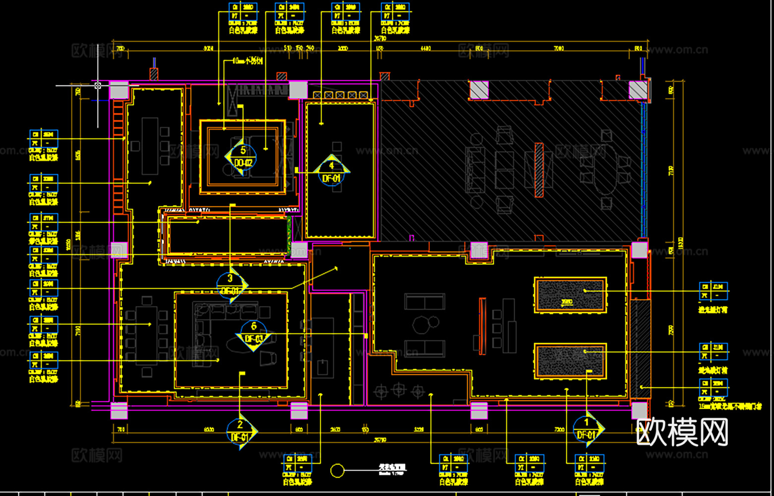 现代科技展厅施工图+效果图cad施工图