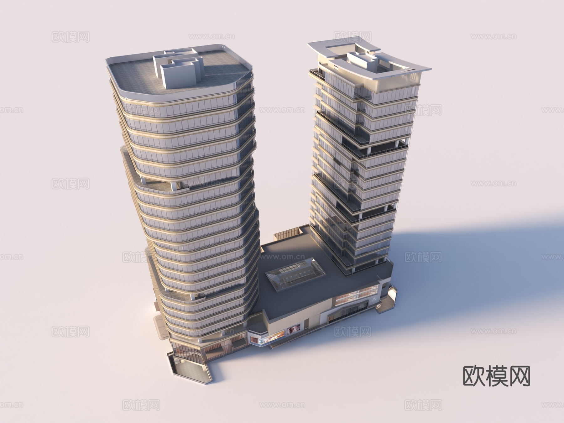 现代办公楼 公建 高层办公楼 cbd综合体3d模型