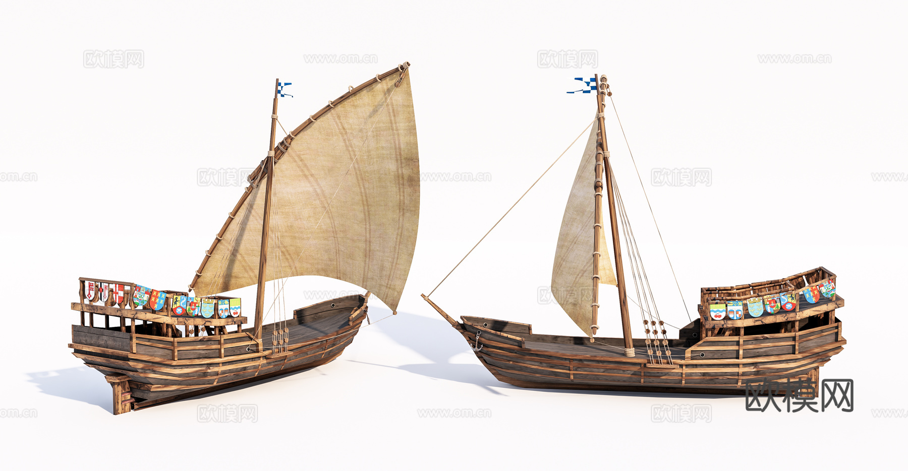 现代木船免费su模型