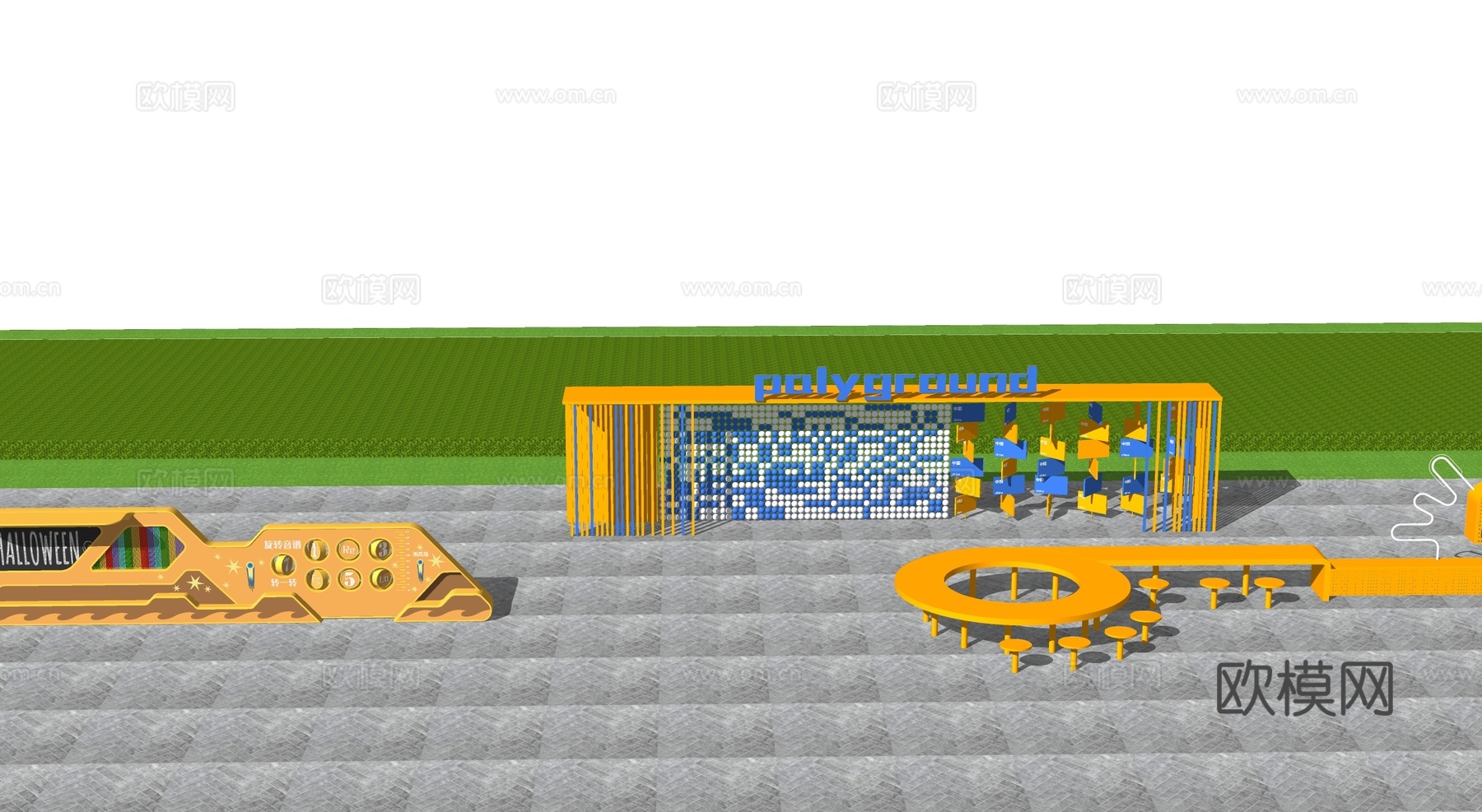 现代儿童景墙 儿童景墙su模型