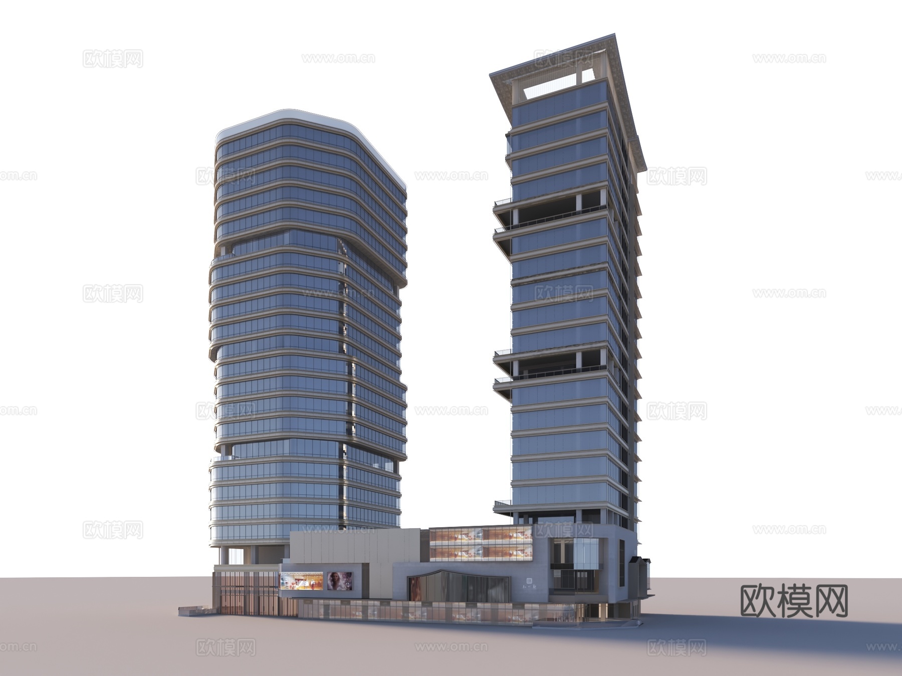 现代办公楼 公建 高层办公楼 cbd综合体3d模型