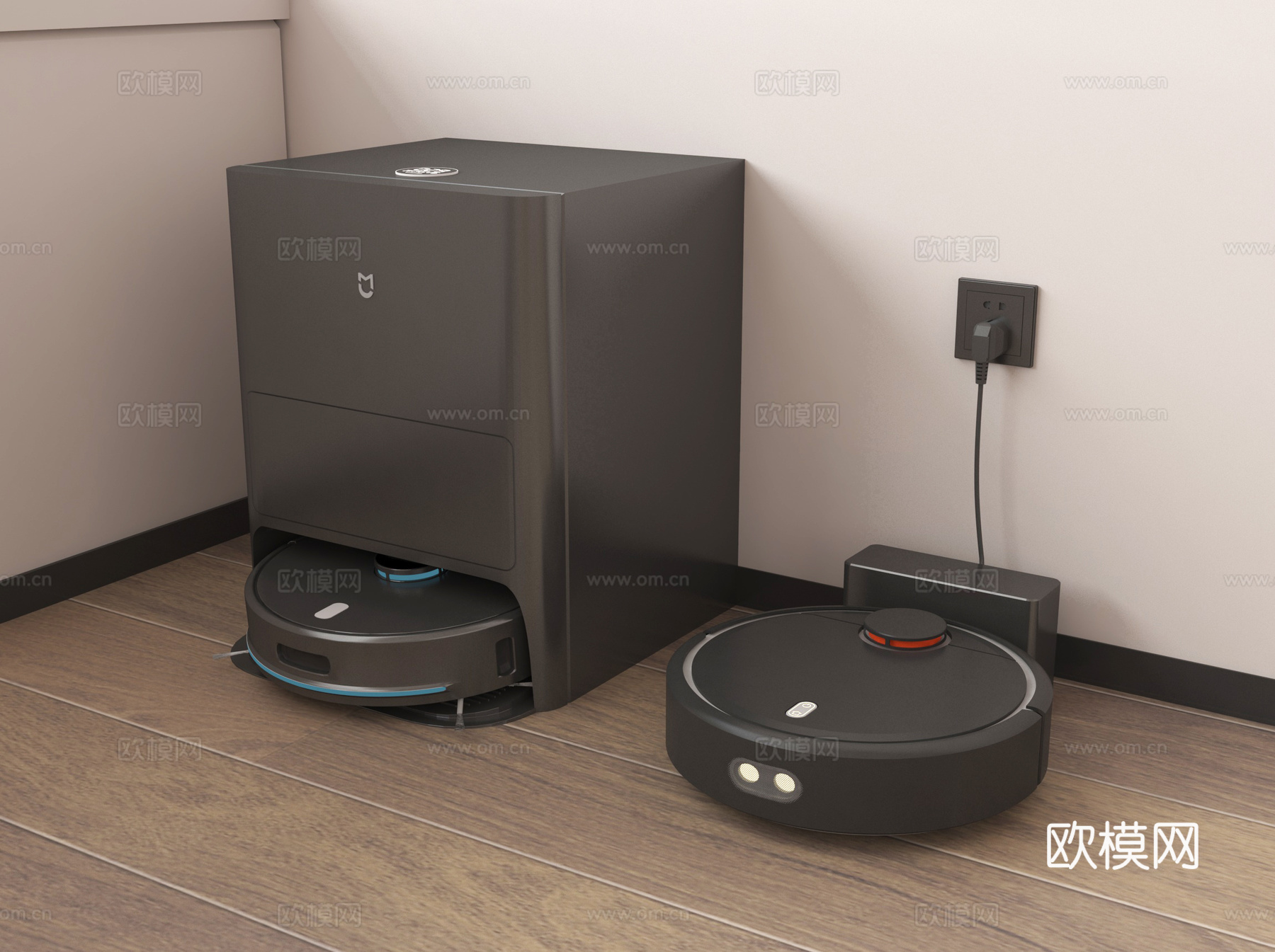 现代扫地机器人3d模型下载