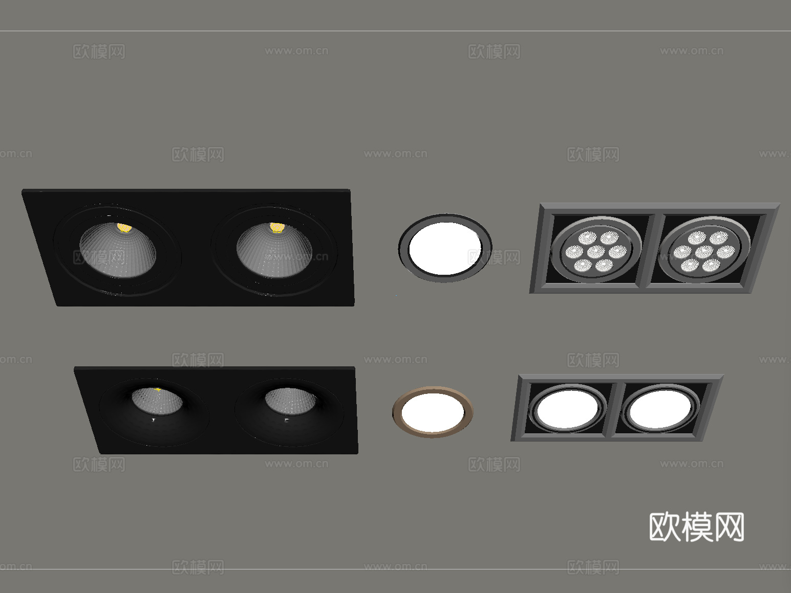 现代筒灯射灯 嵌入式筒灯射灯su模型