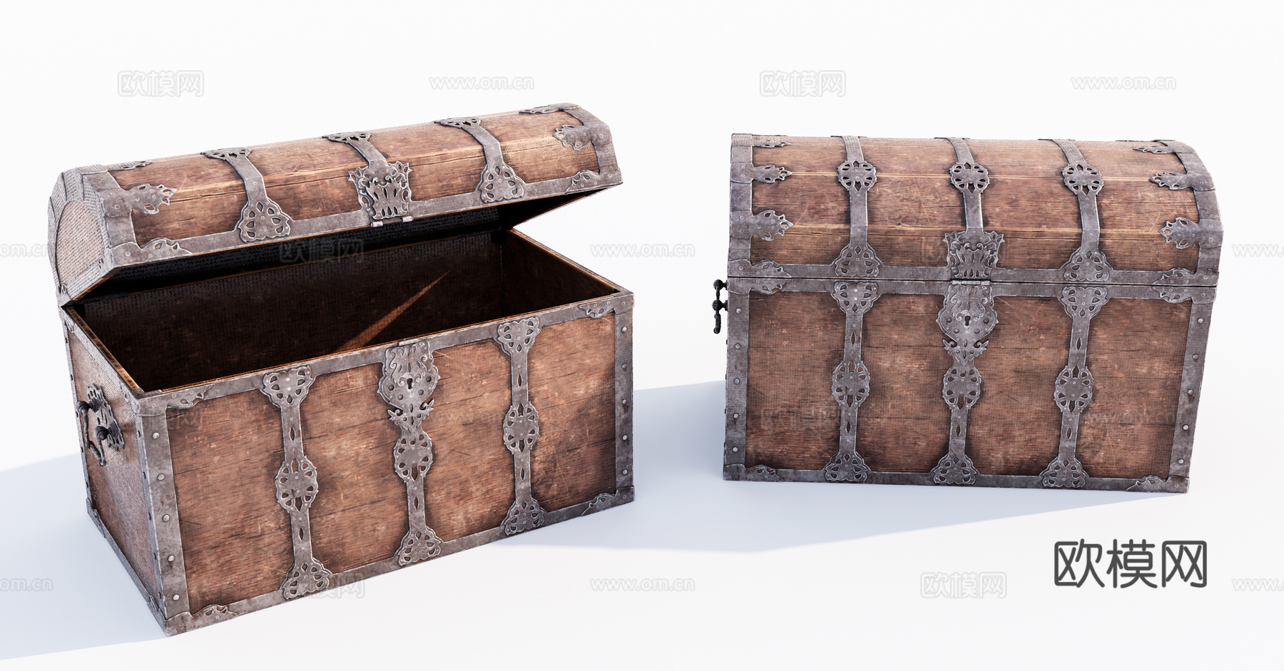 木箱 宝箱su模型