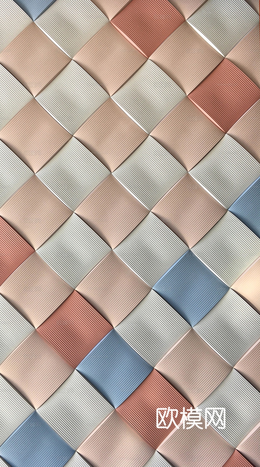 彩色菱形编织肌理编织皮革