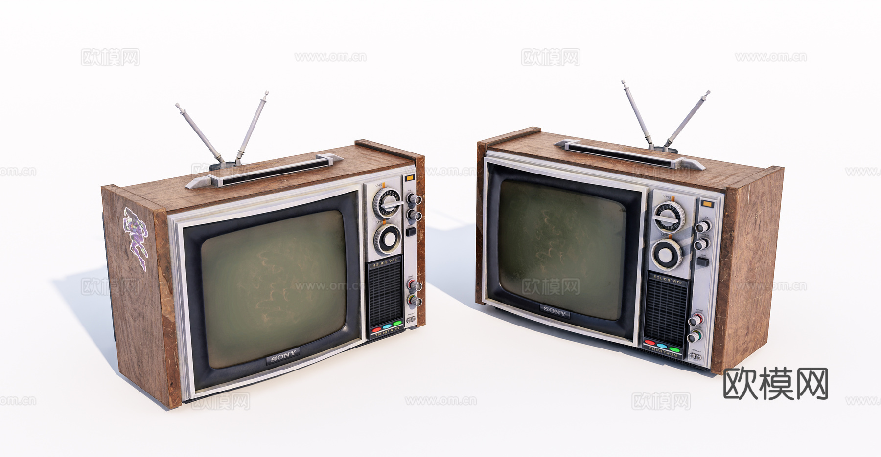 现代旧电视 老物件su模型