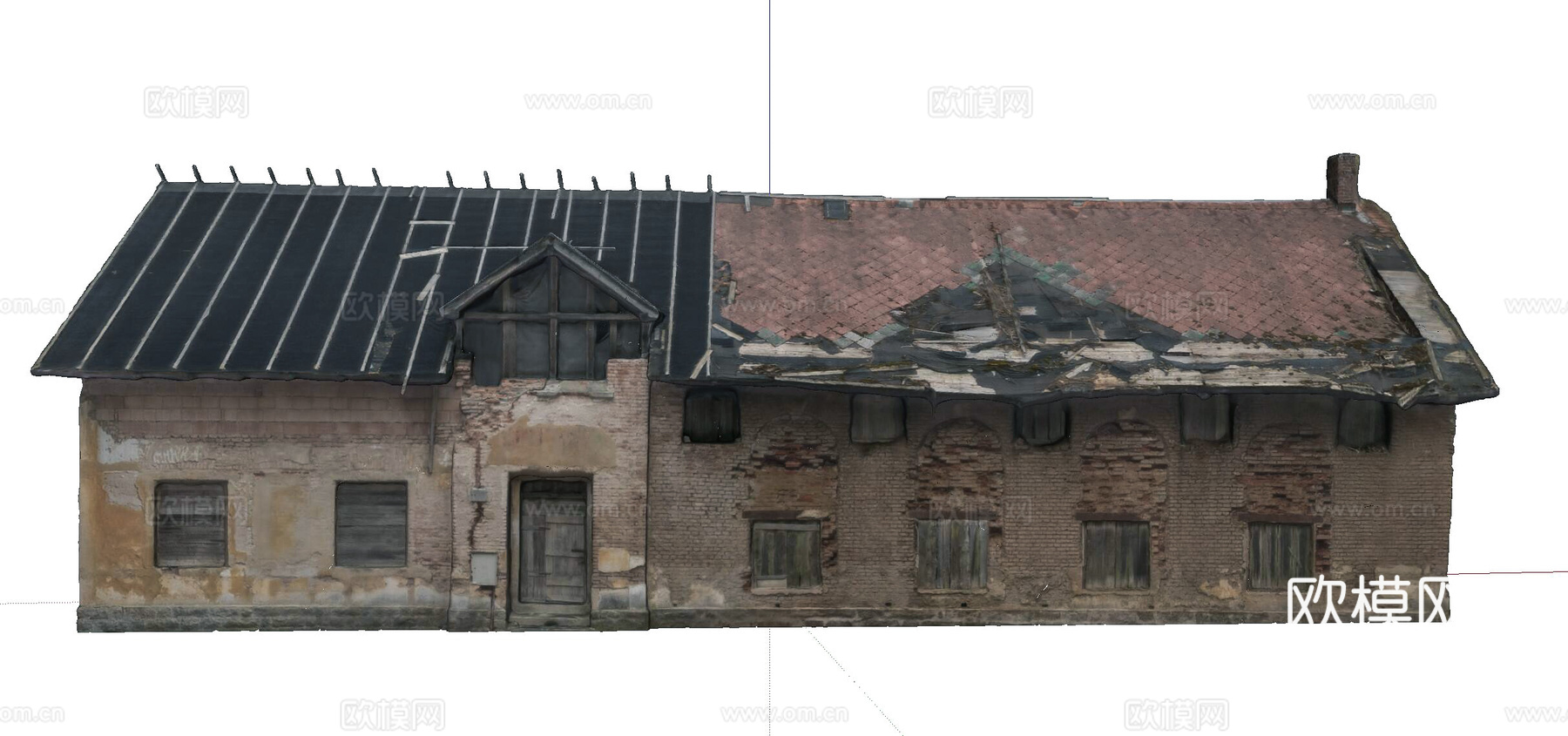 旧民房su模型