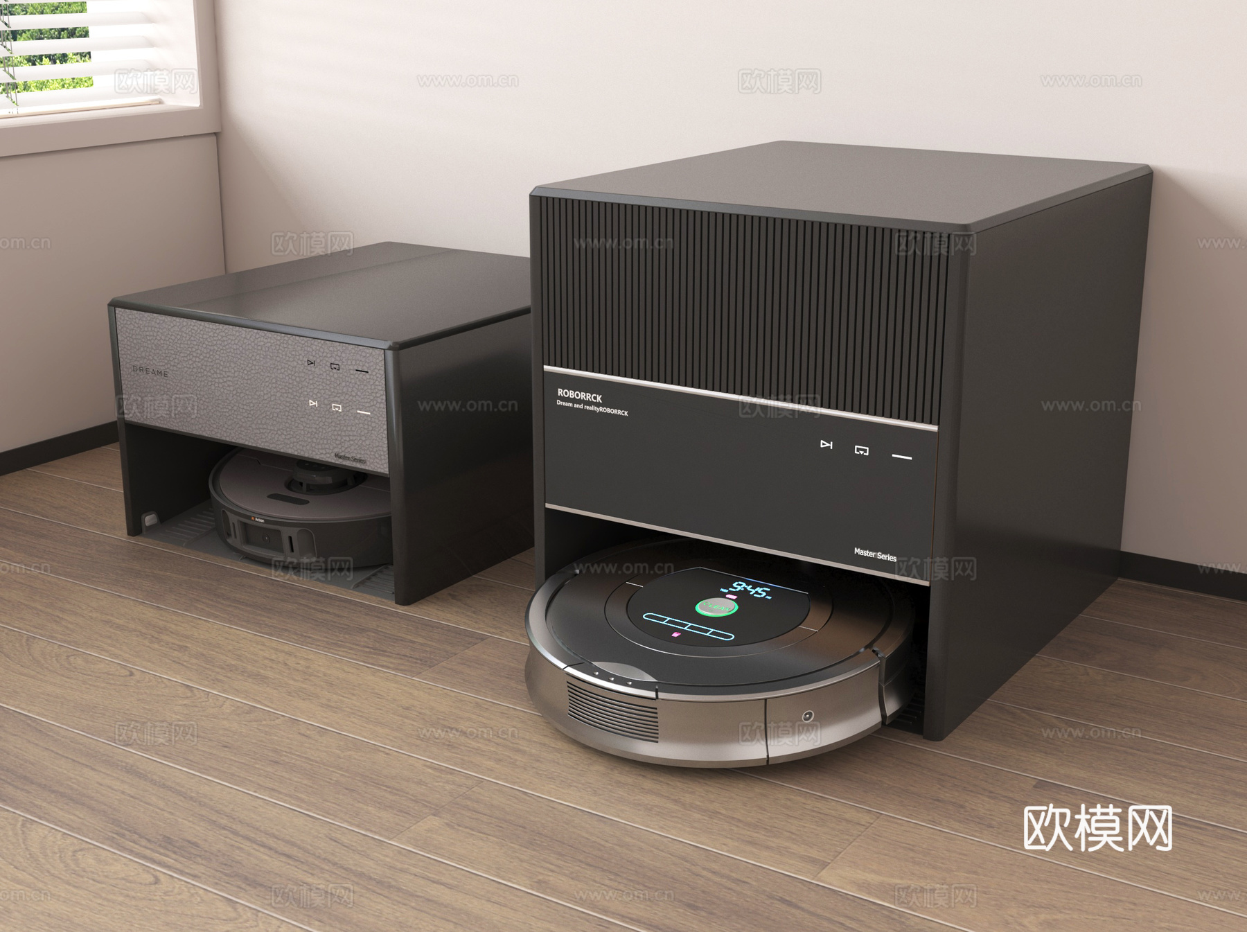 现代扫地机器人3d模型下载