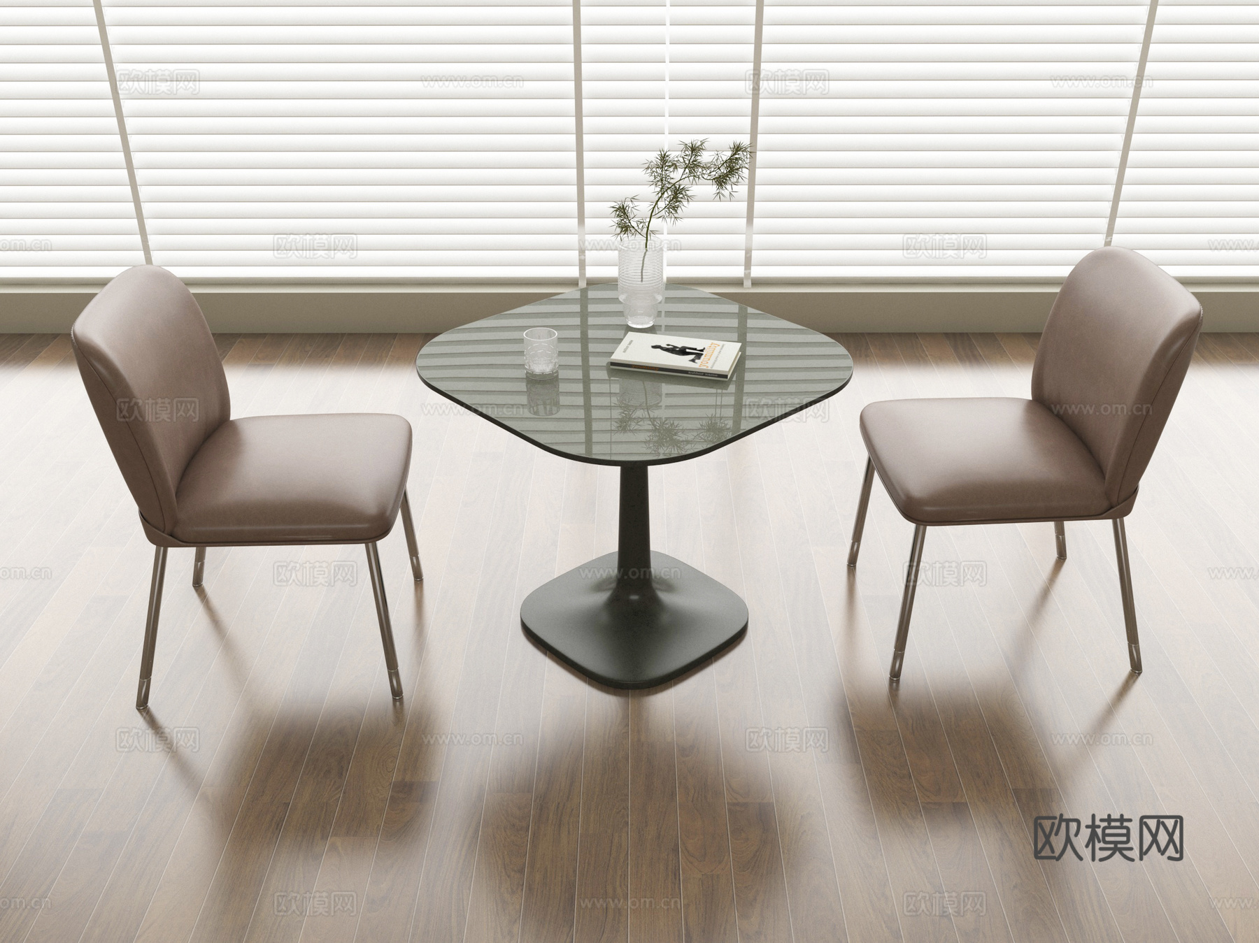 现代休闲桌椅su模型
