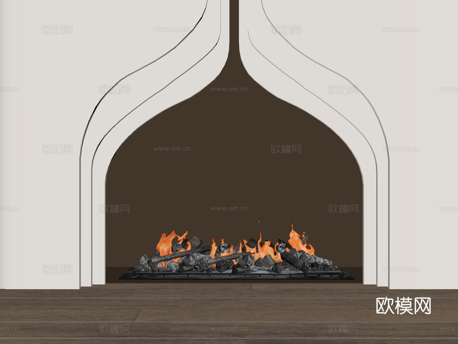 法式壁炉 装饰壁炉su模型