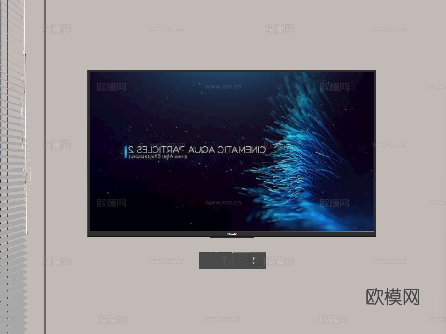 现代智能电视 液晶电视 壁挂电视su模型