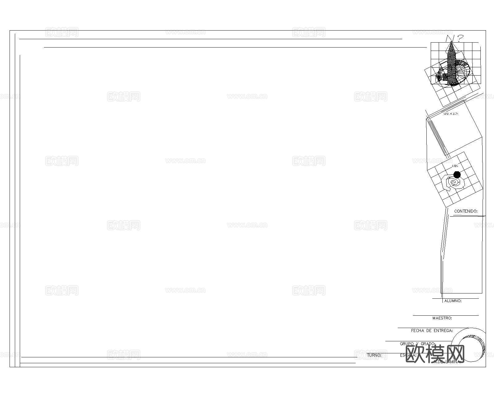 国外CAD图框A3cad施工图