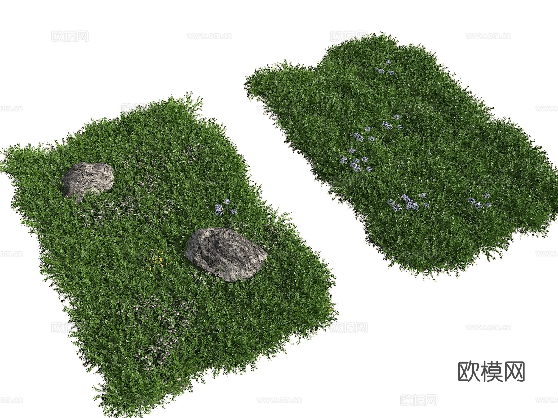 现代草坪 草地 杂草 野草 植物 植被3d模型下载