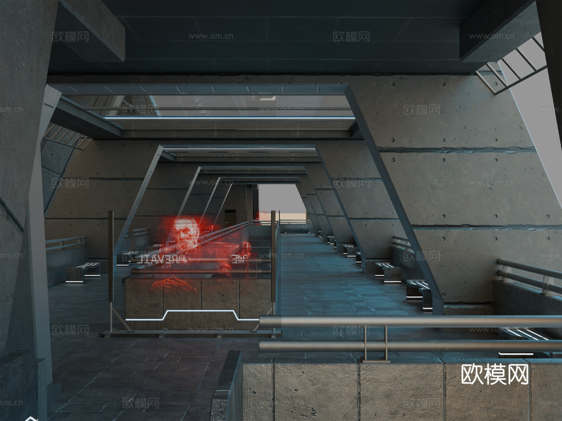 工业建筑 赛博朋克建筑 科幻建筑 城市建筑 工业城市建筑su模型