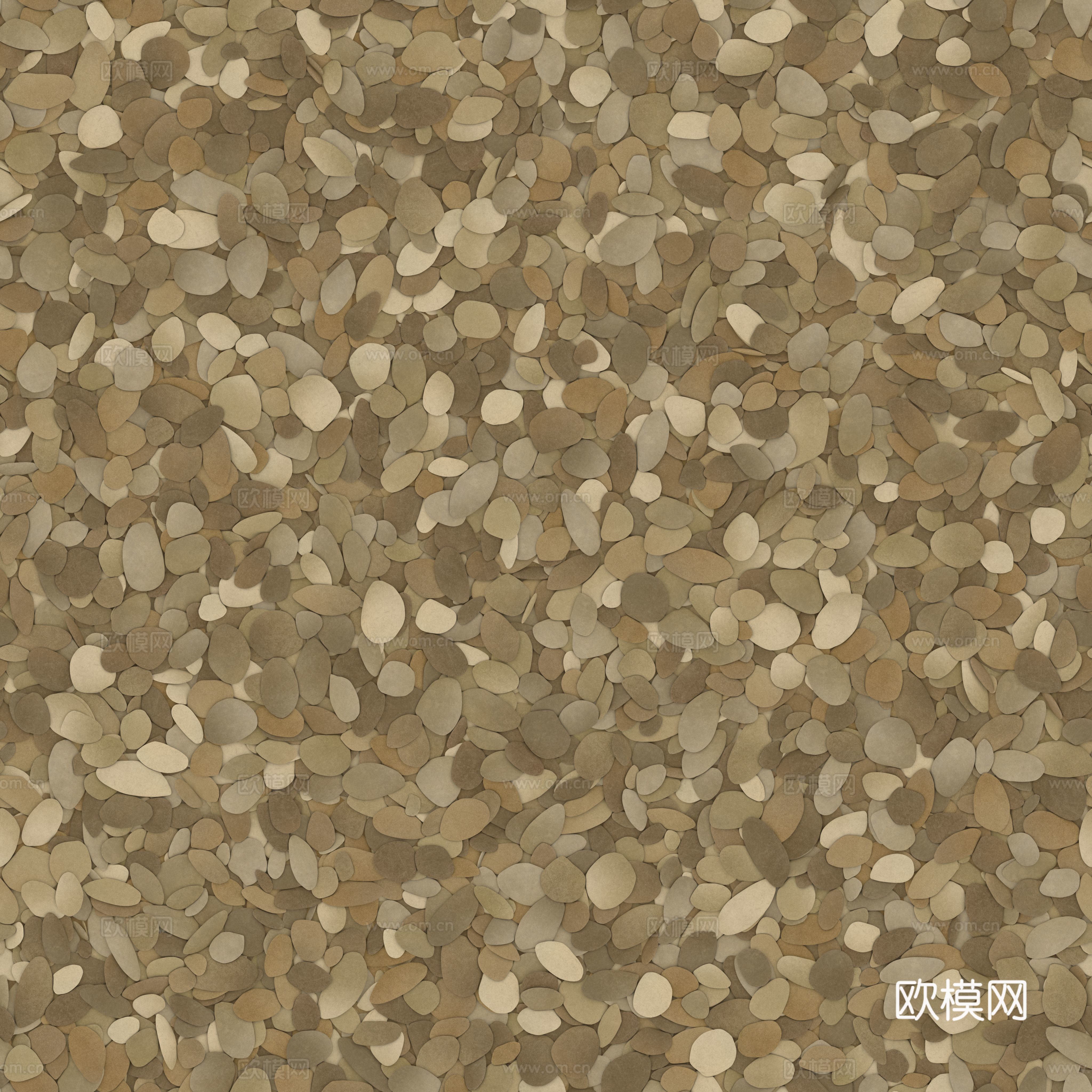 现代砾石地面铺装下载