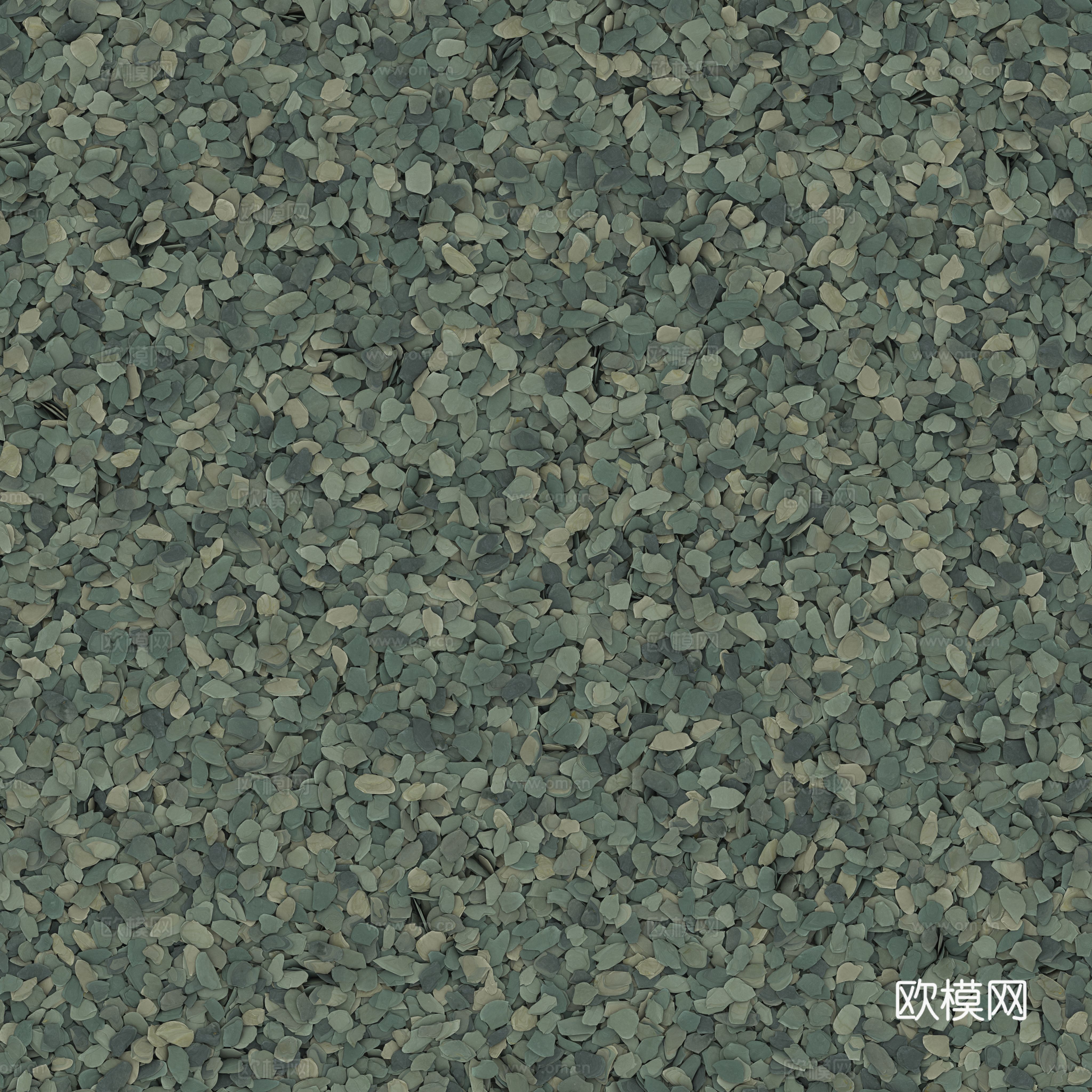 现代砾石地面铺装