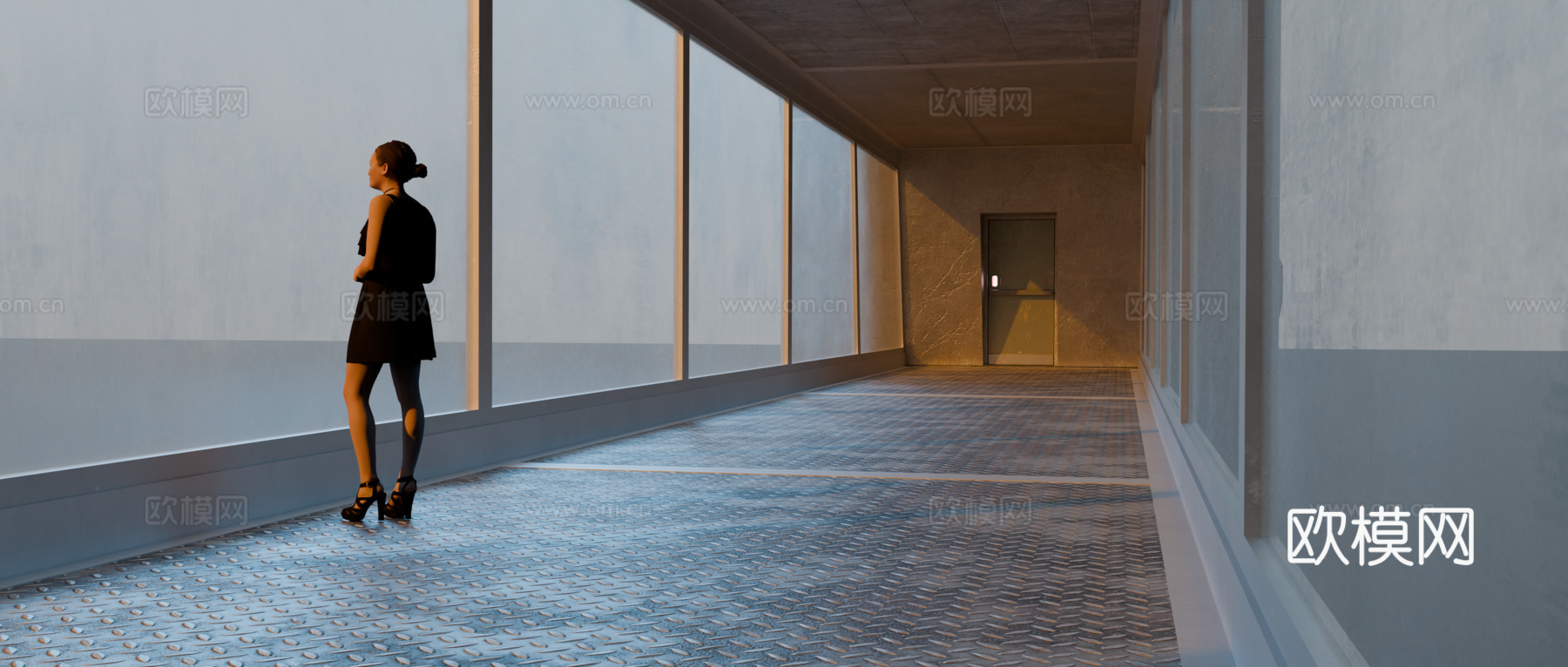 工业厂房 车间 未来城市车站 赛博朋克车站 工业城市站台su模型