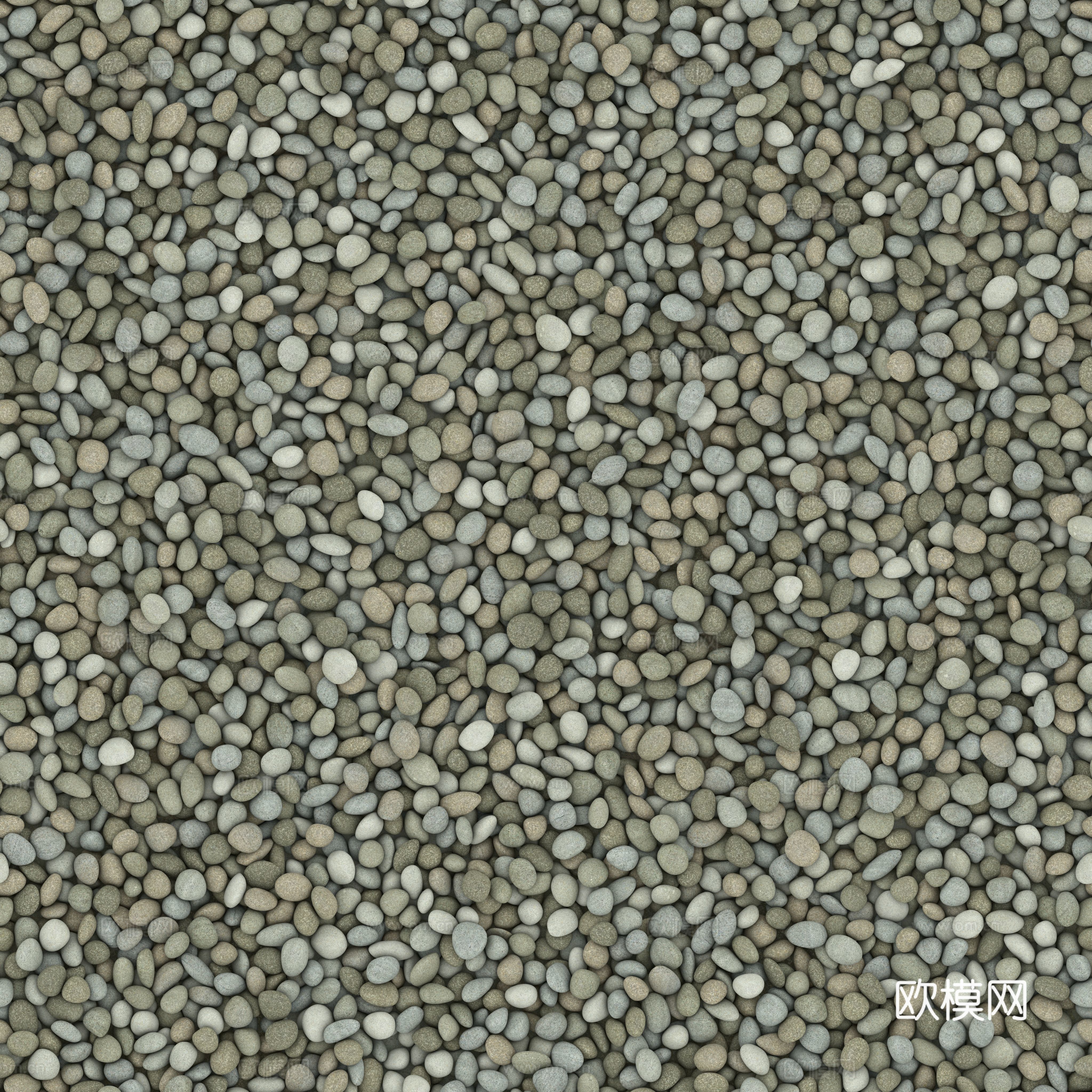 现代砾石地面铺装下载