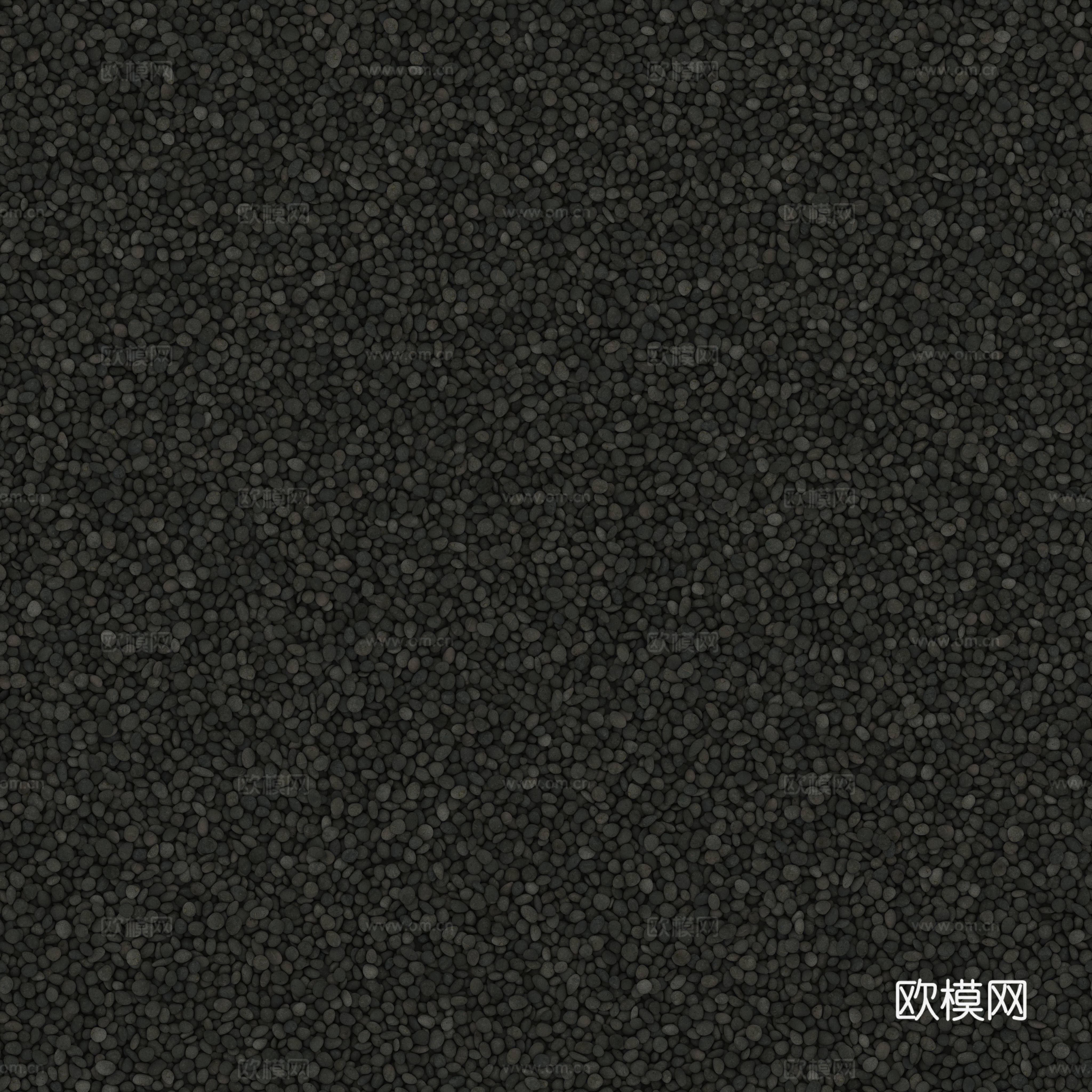 现代砾石地面铺装