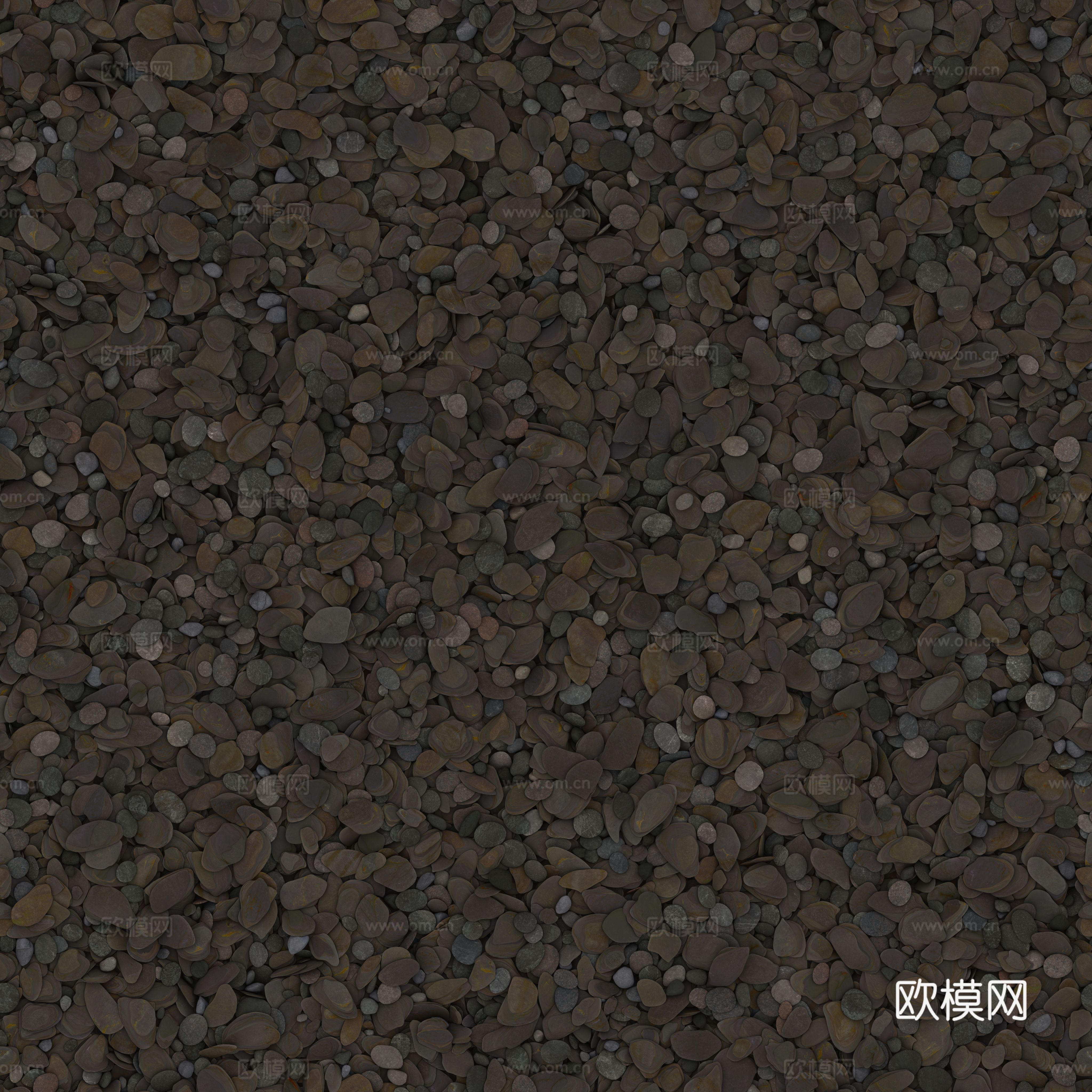 现代砾石地面铺装